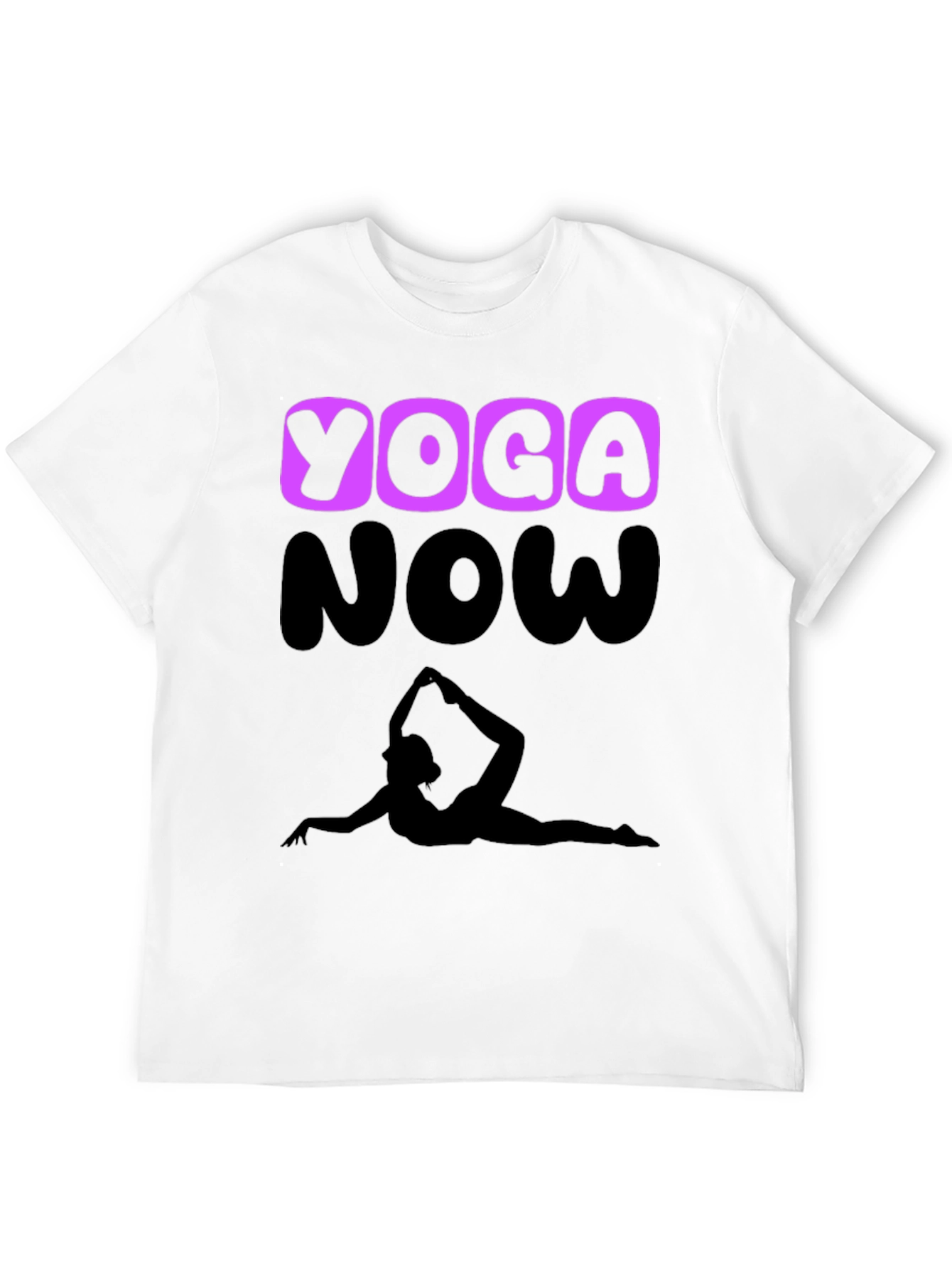 Yoga Now Graphic Tee - Black Cotton Blend