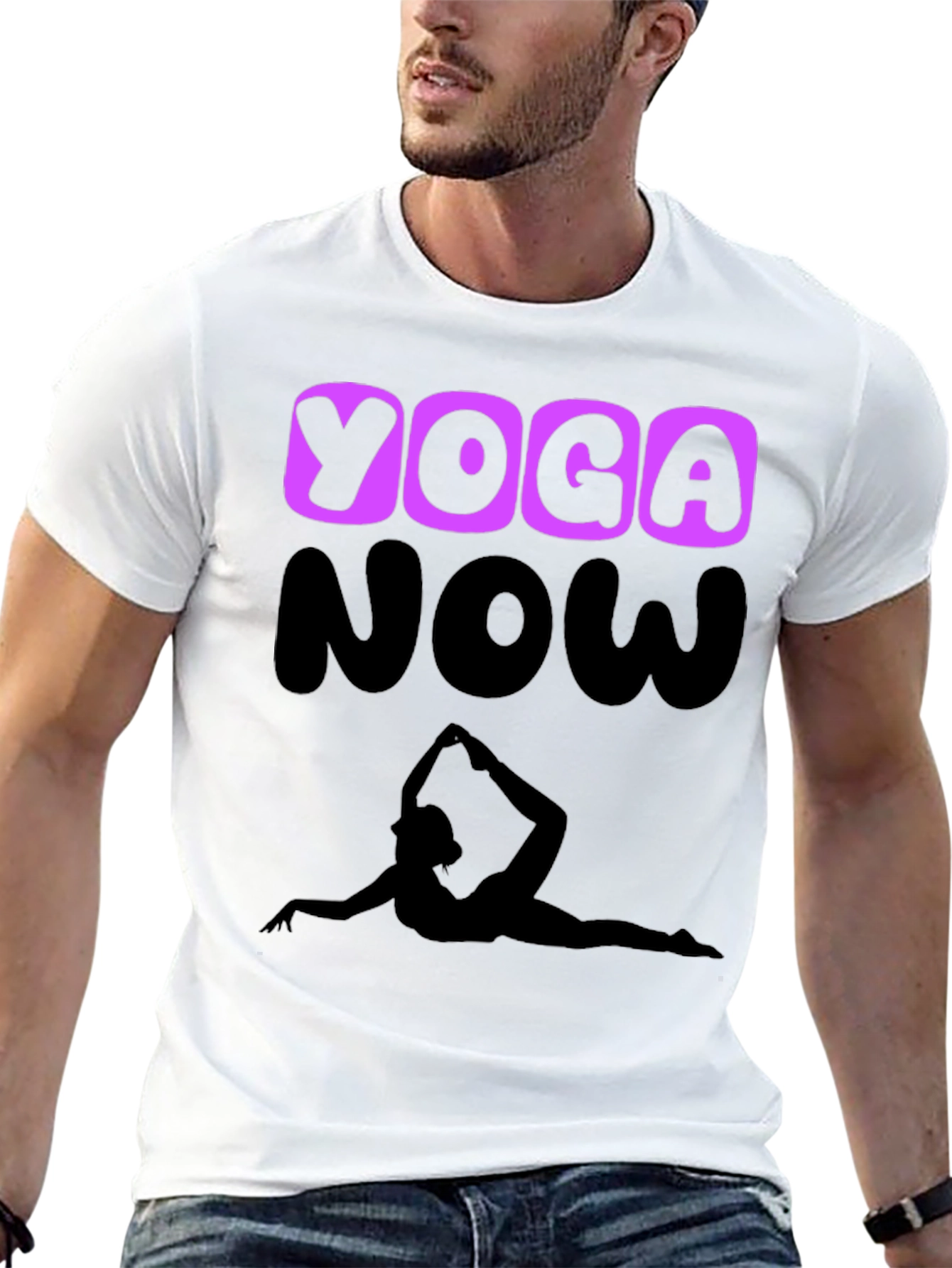 Yoga Now Graphic Tee - Black Cotton Blend