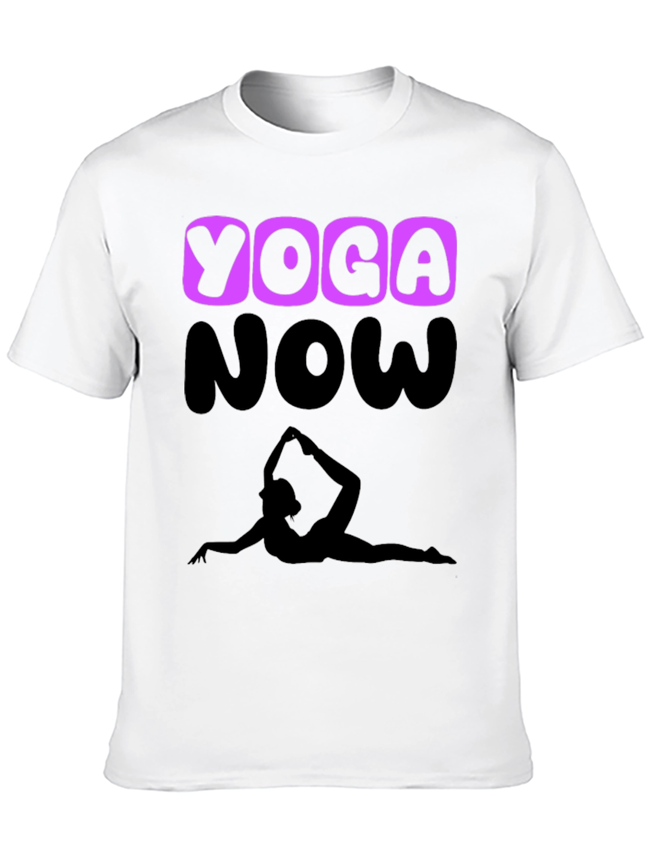Yoga Now Graphic Tee - Black Cotton Blend