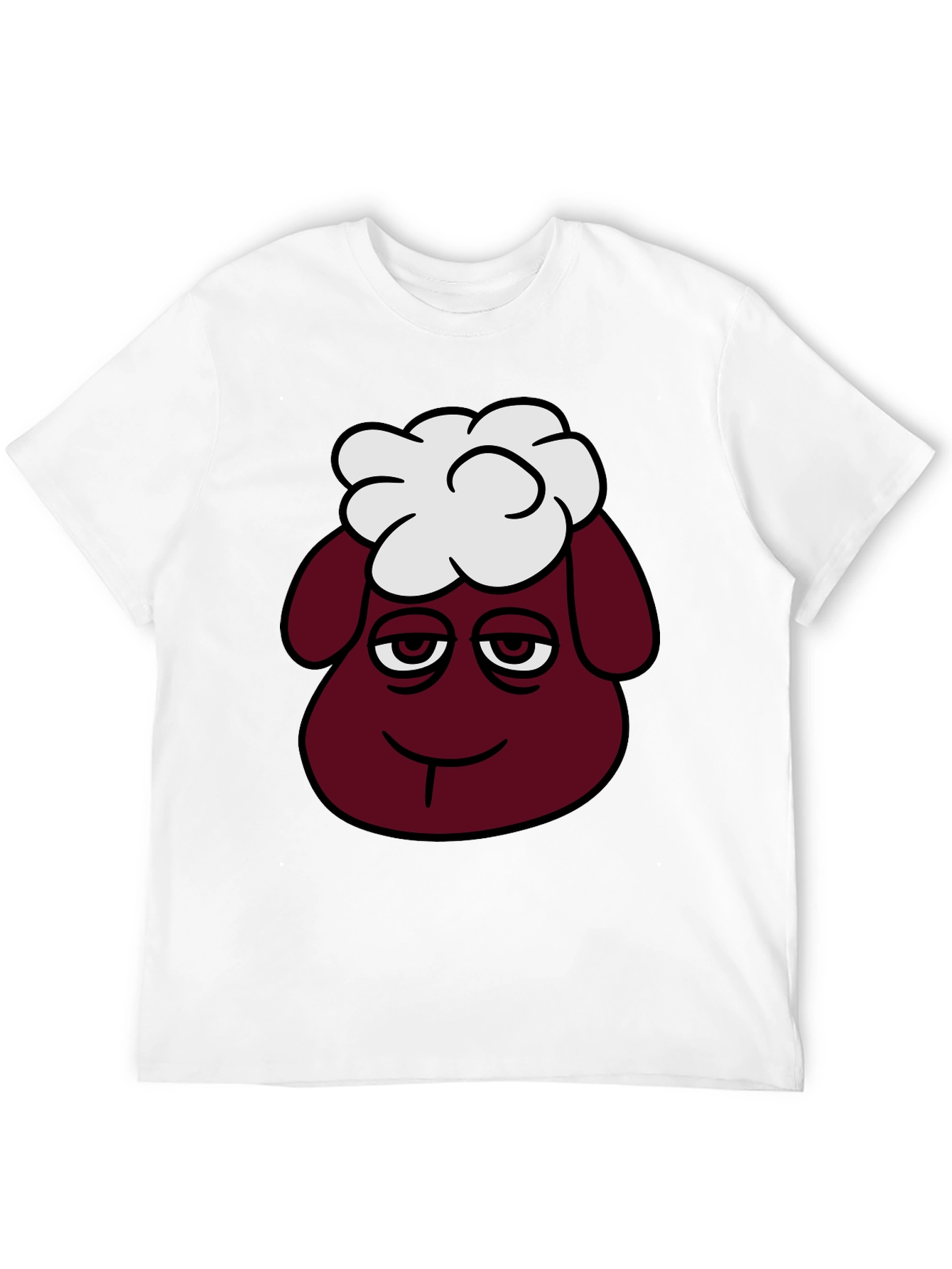 Funny Sheep Head Graphic T-Shirt
