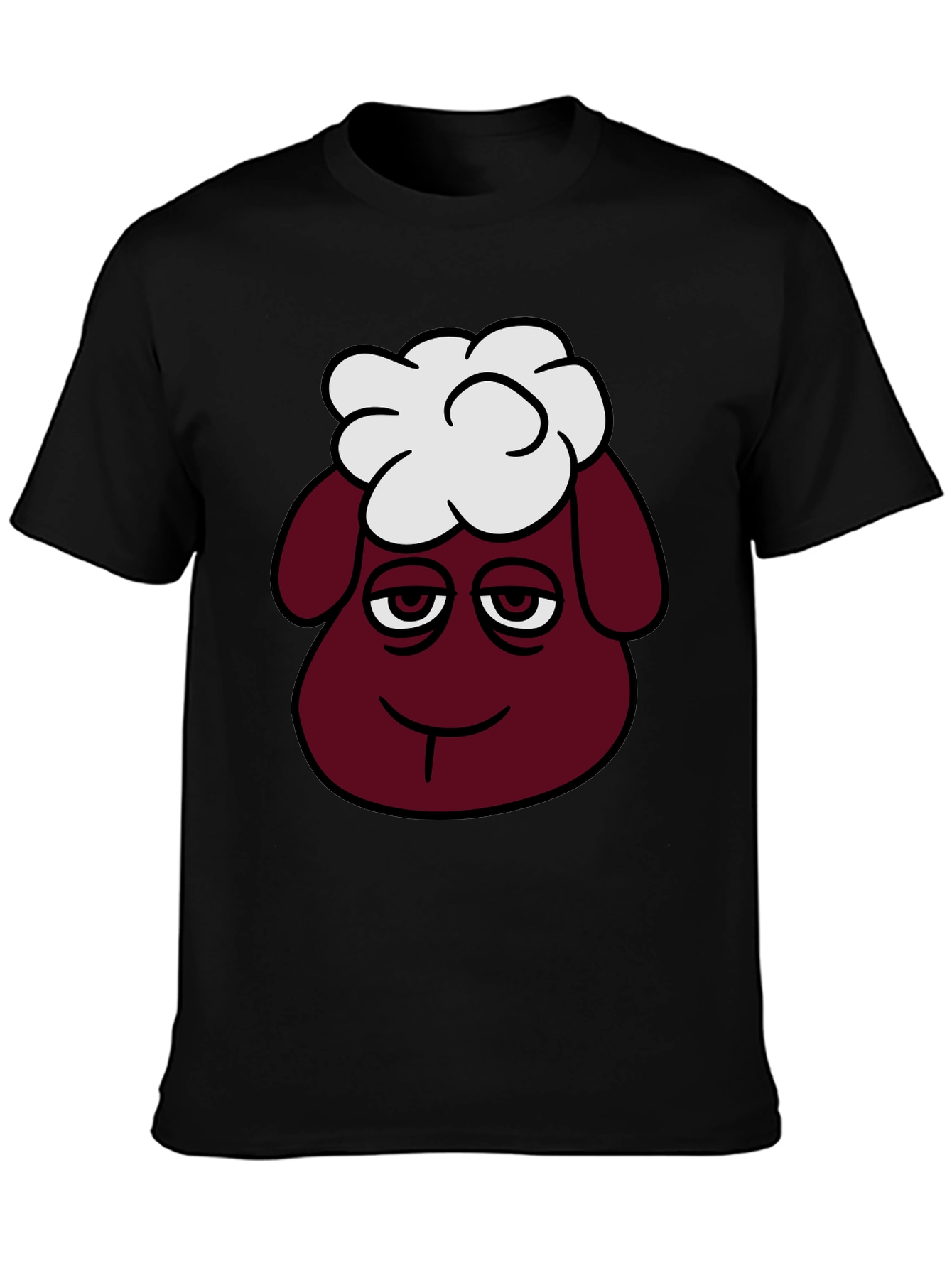 Funny Sheep Head Graphic T-Shirt
