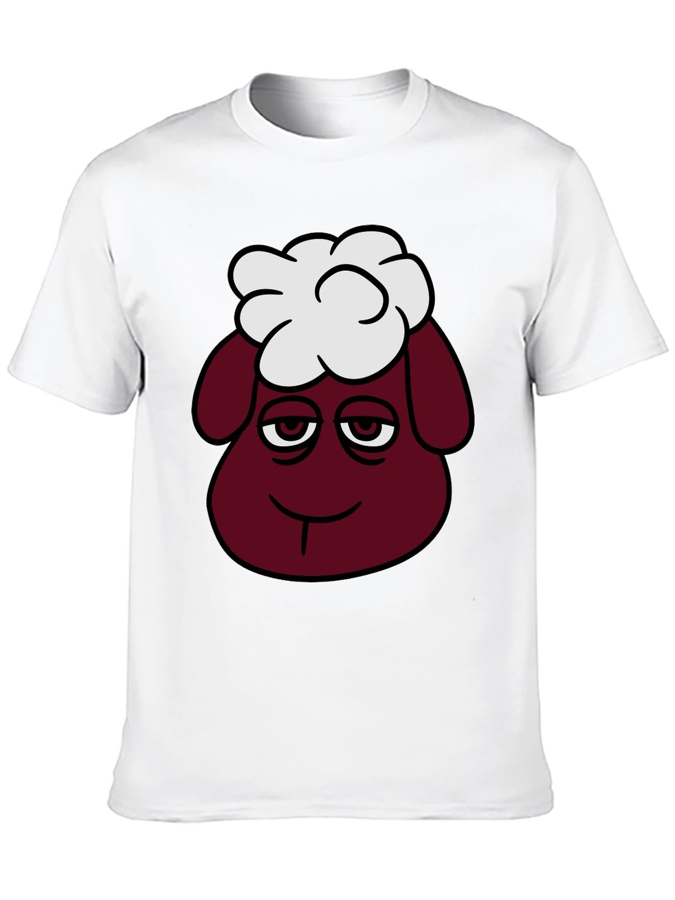 Funny Sheep Head Graphic T-Shirt