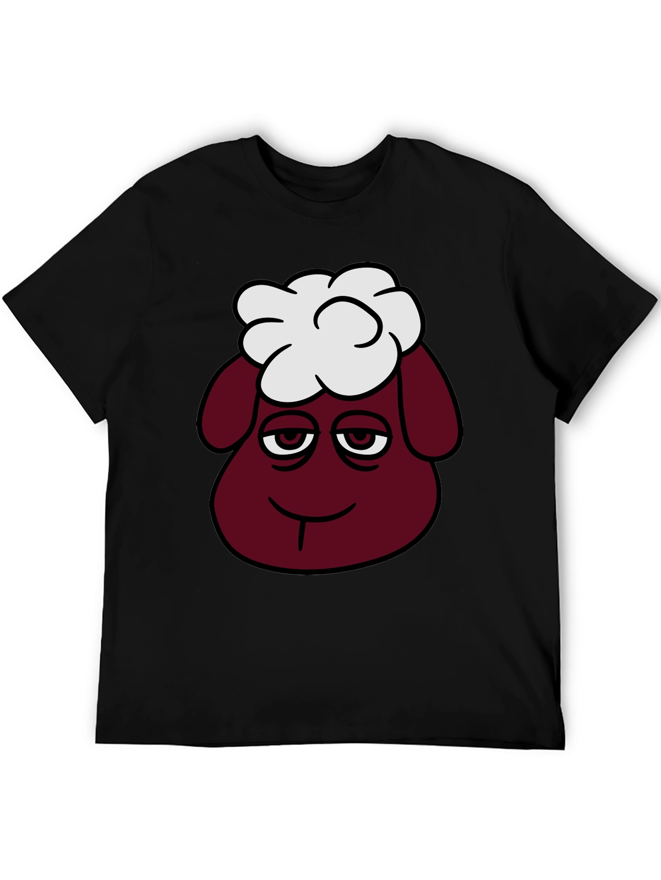 Funny Sheep Head Graphic T-Shirt