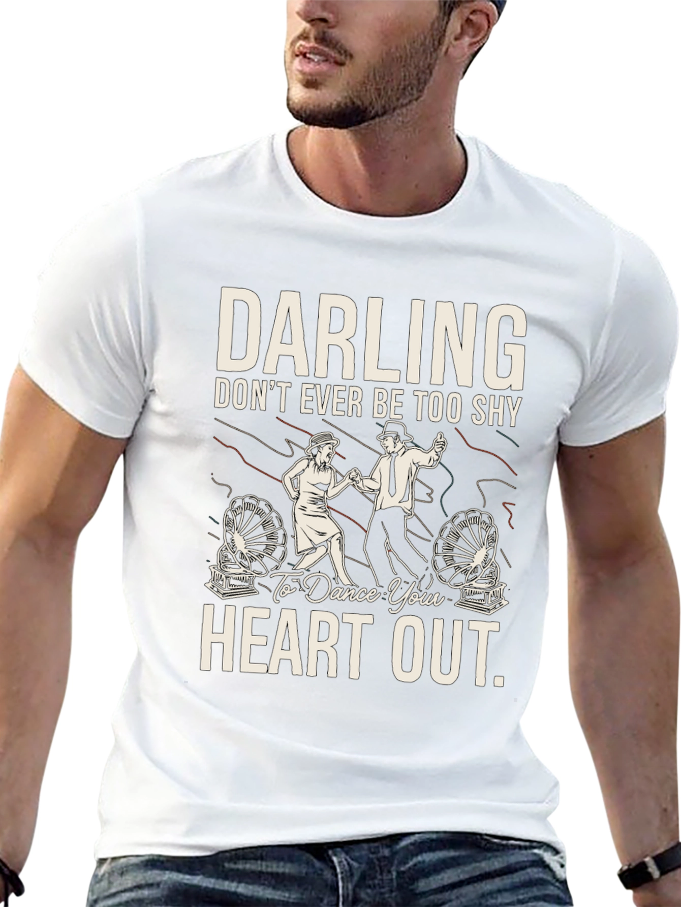 Darling Dance Your Heart Out Black Graphic Tee