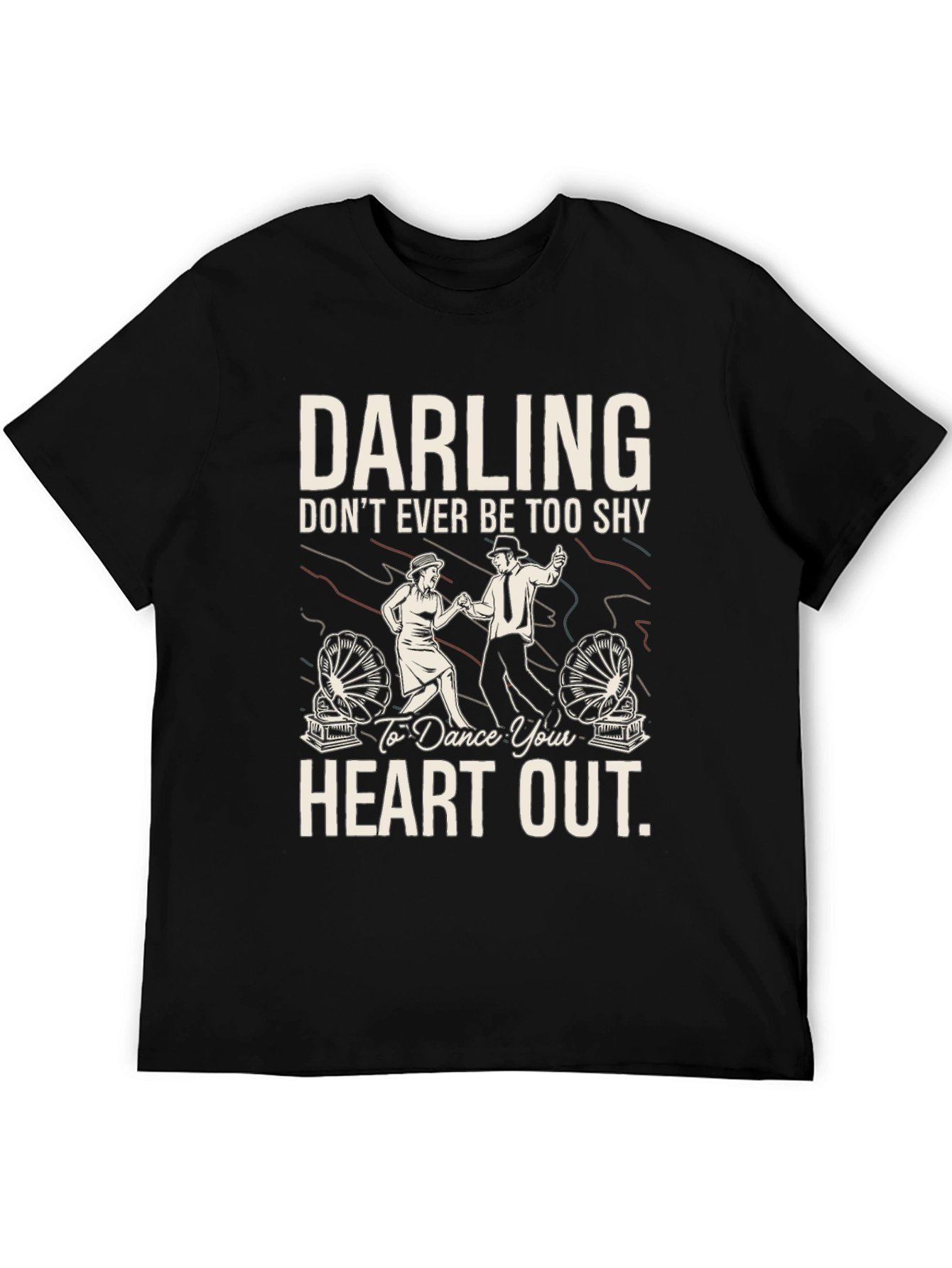 Darling Dance Your Heart Out Black Graphic Tee