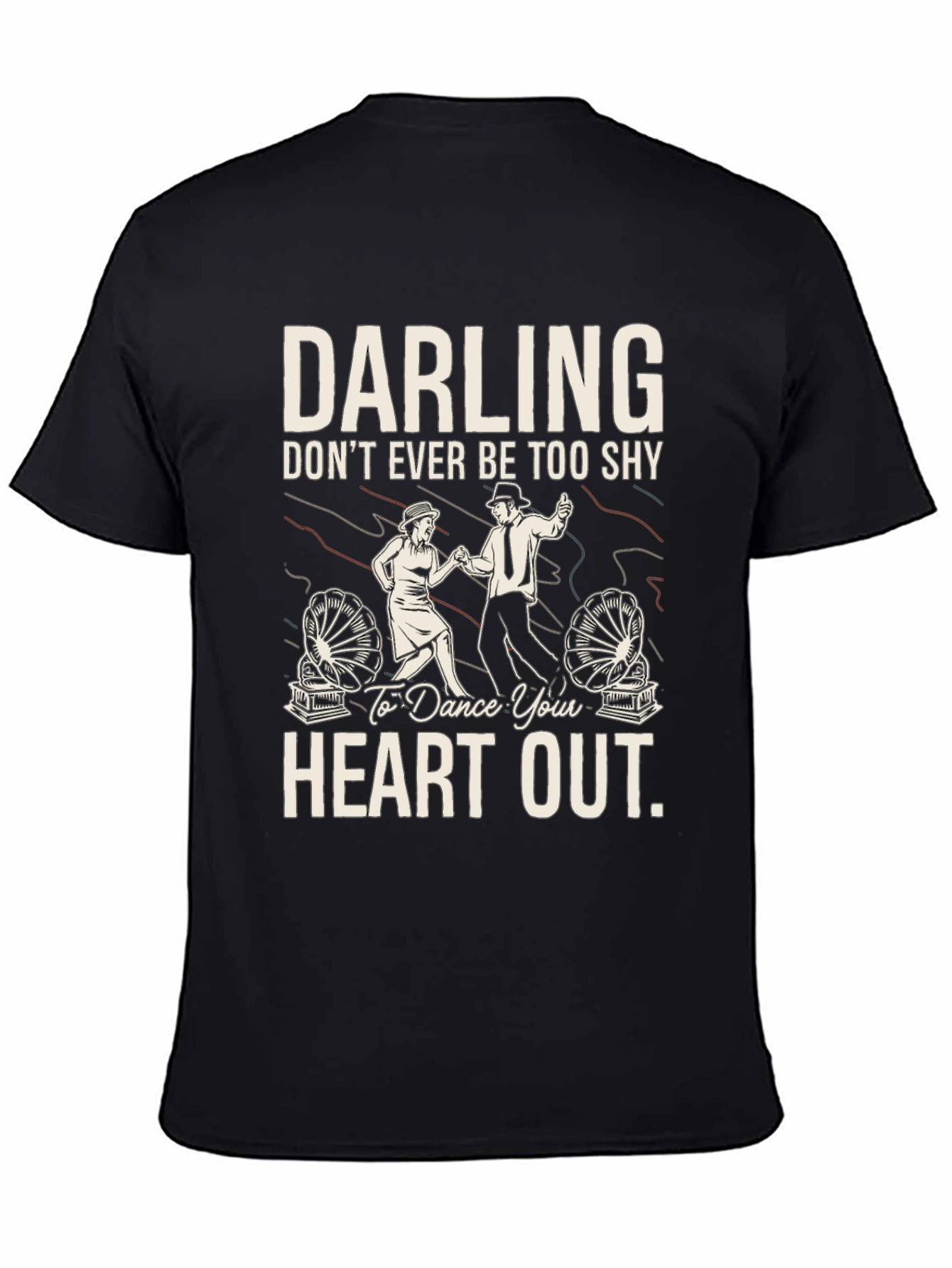 Darling Dance Your Heart Out Black Graphic Tee