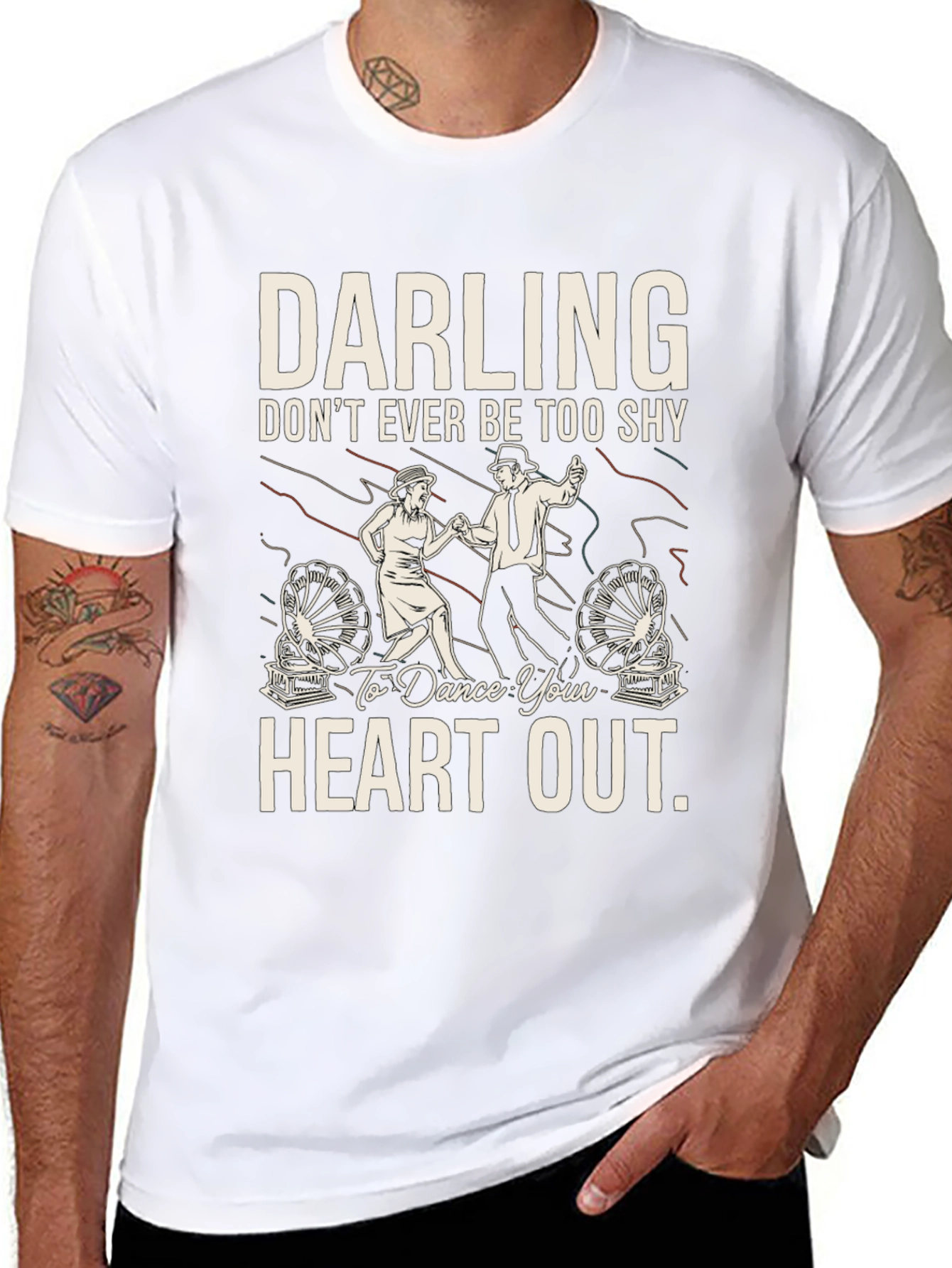 Darling Dance Your Heart Out Black Graphic Tee