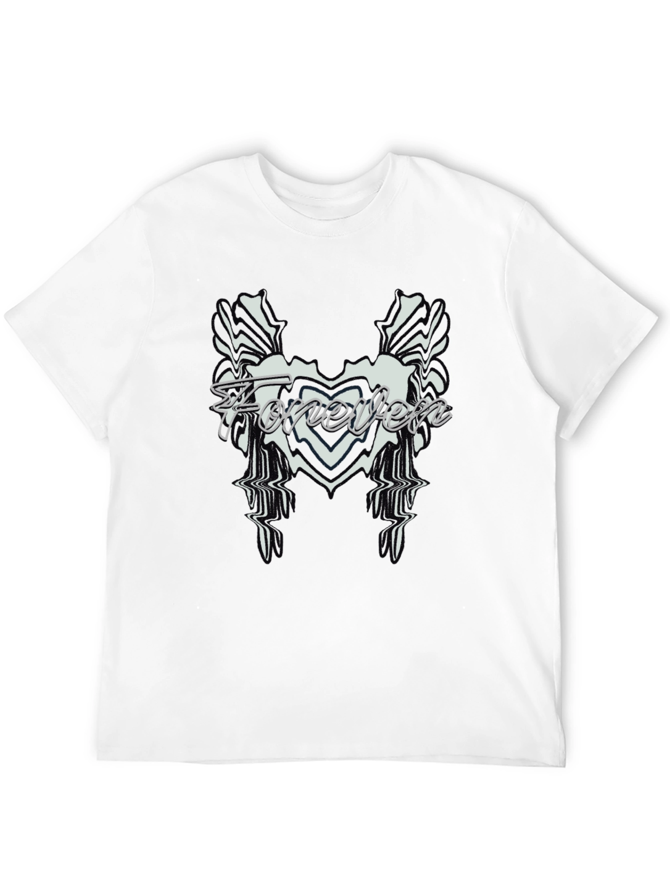 Forever Black Graphic Tee - Stylish Mens Shirt