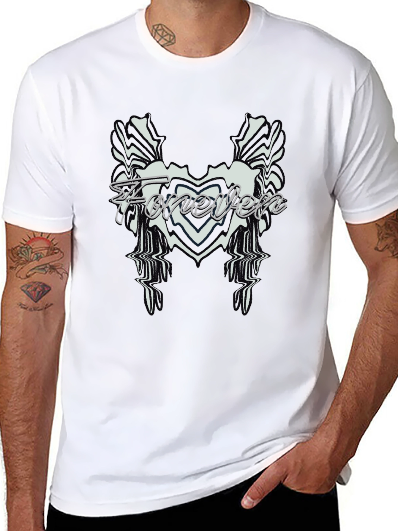 Forever Black Graphic Tee - Stylish Mens Shirt