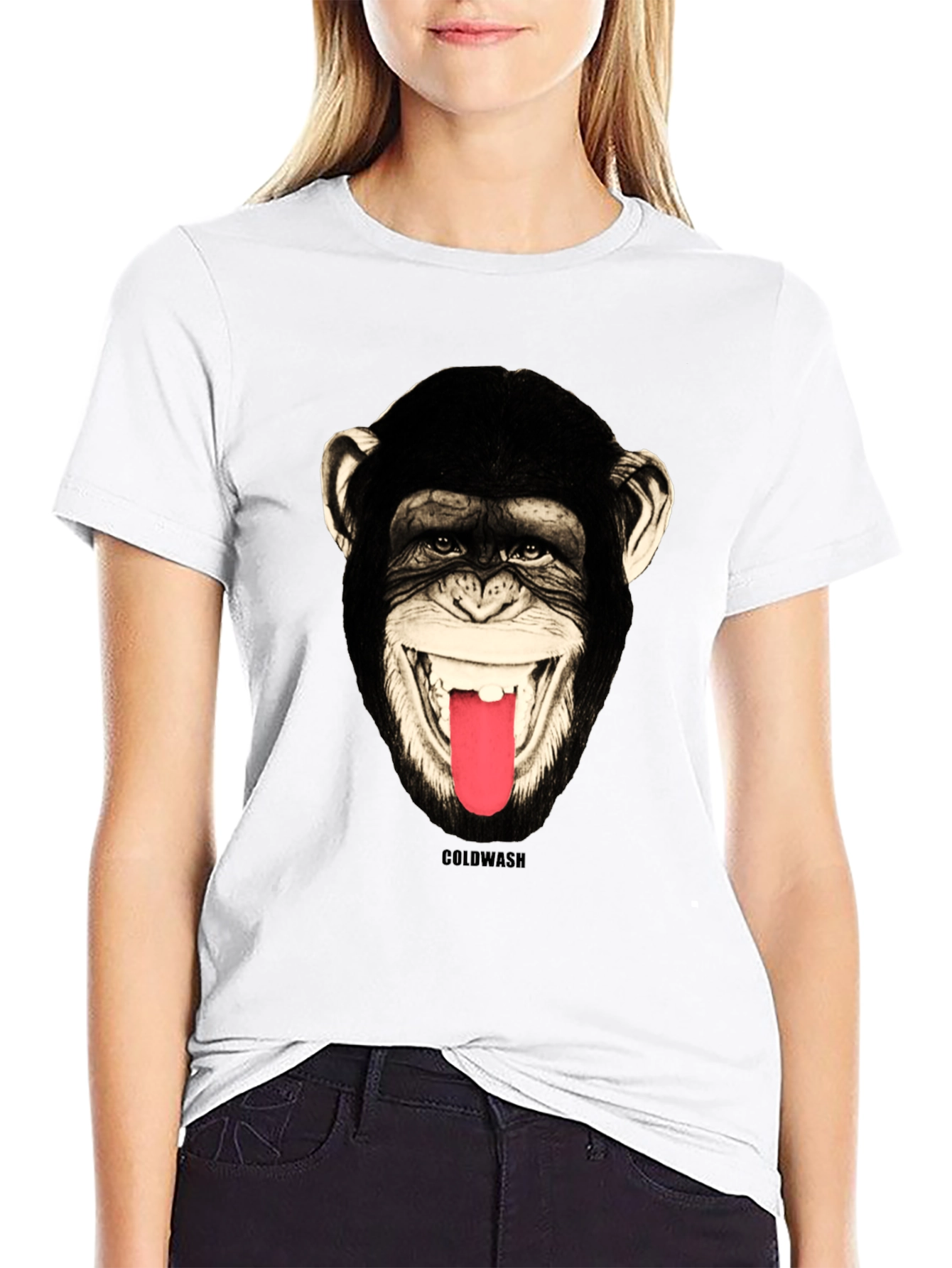 Monkey Face Graphic Tee - Mens Black T-Shirt