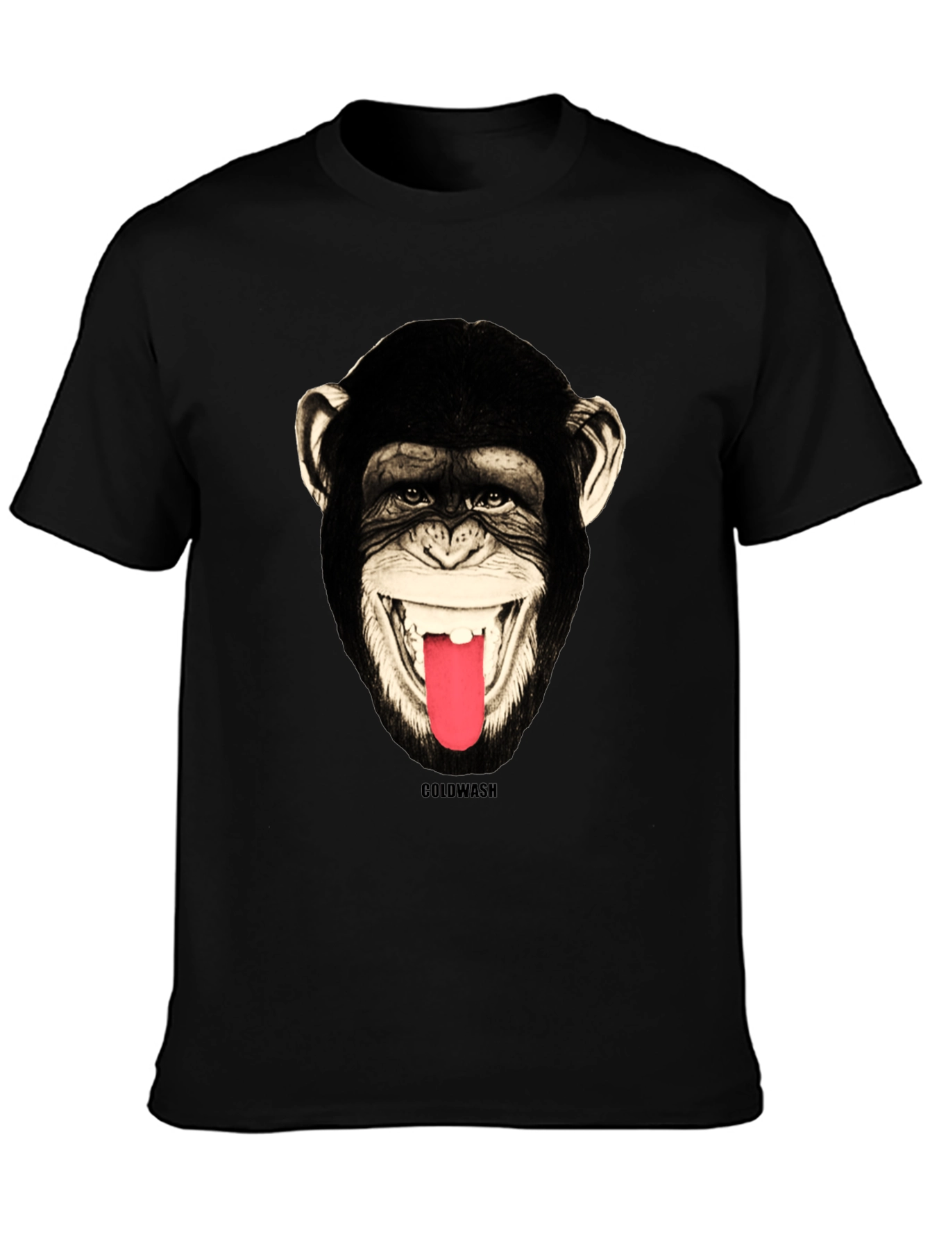 Monkey Face Graphic Tee - Mens Black T-Shirt