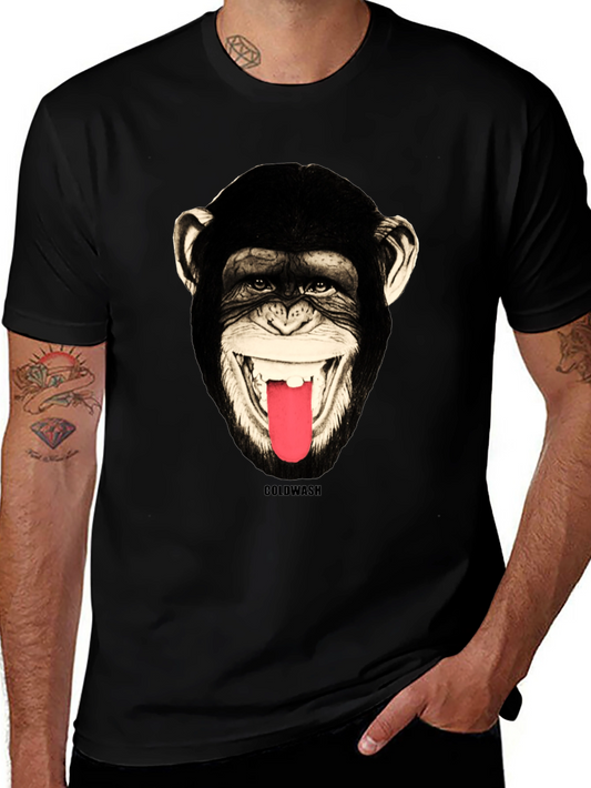 Monkey Face Graphic Tee - Mens Black T-Shirt