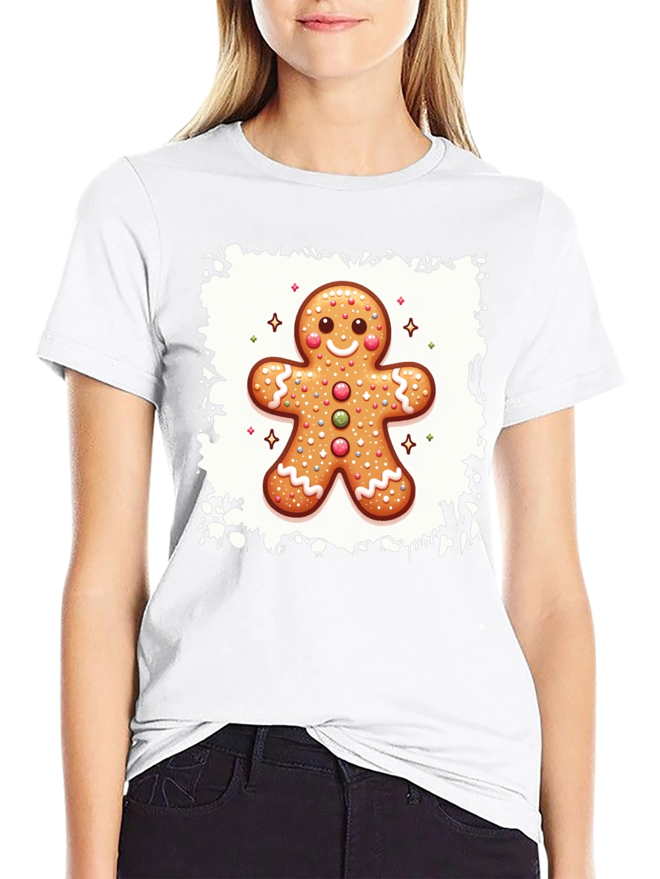 Gingerbread Man Graphic Tee - Holiday Fun