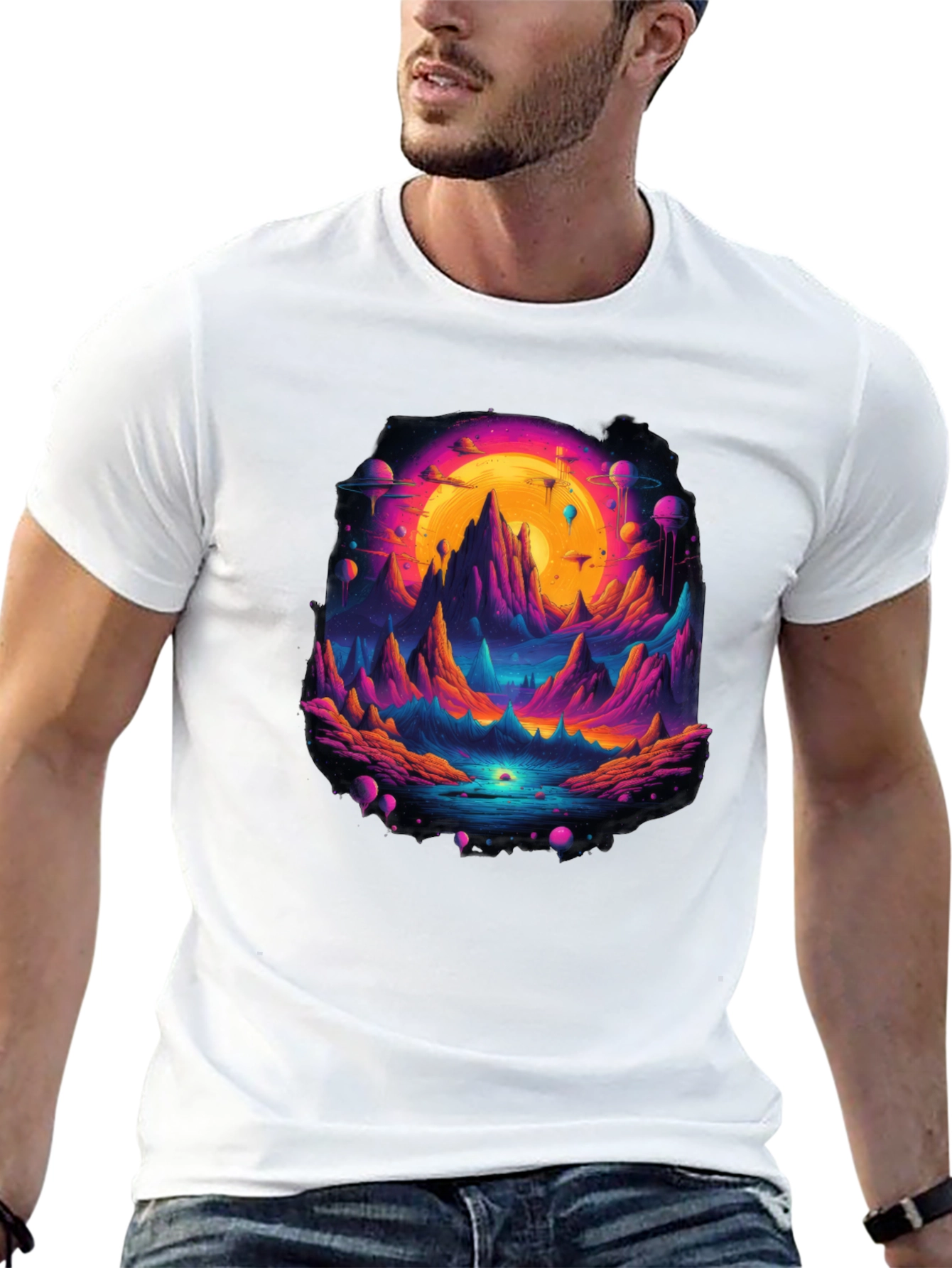 Vaporwave Landscape Graphic T-Shirt