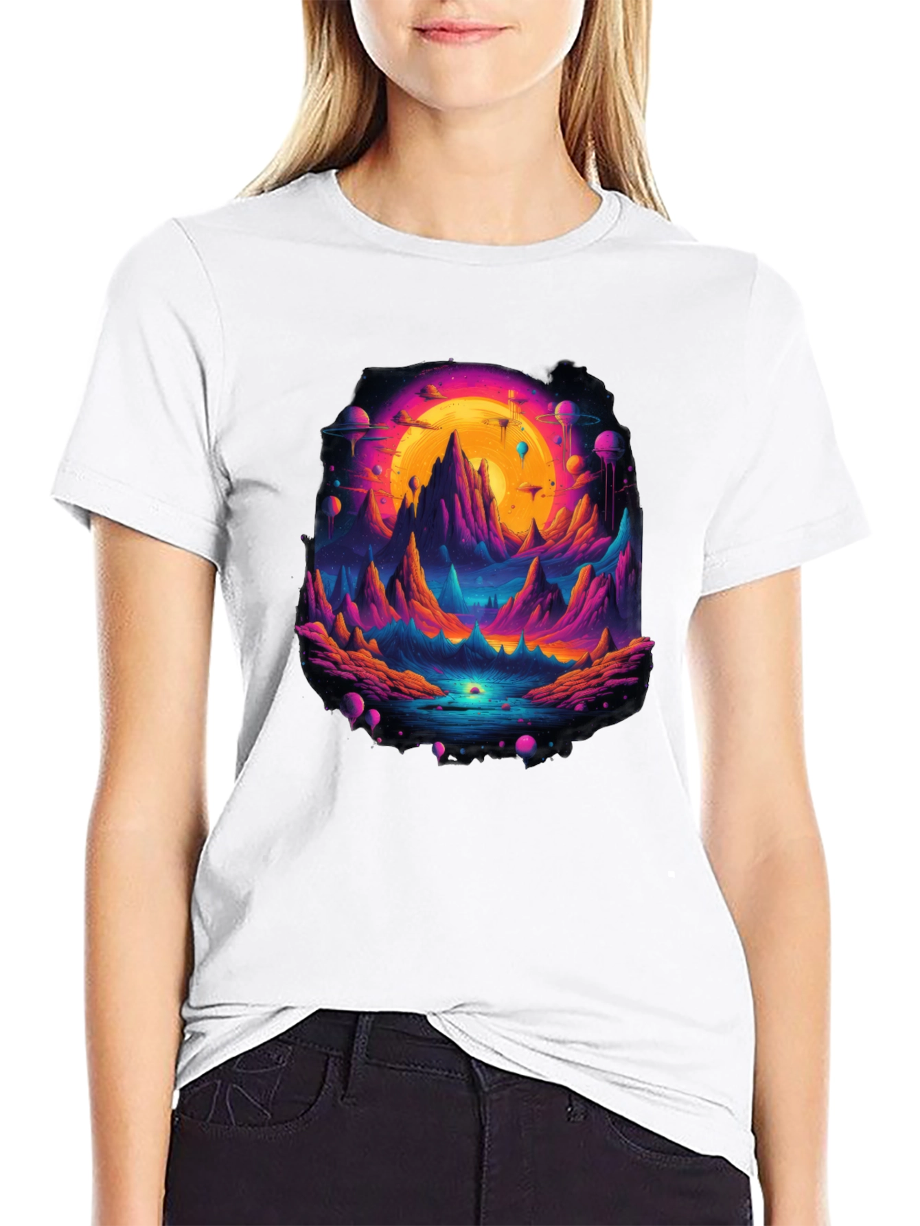 Vaporwave Landscape Graphic T-Shirt