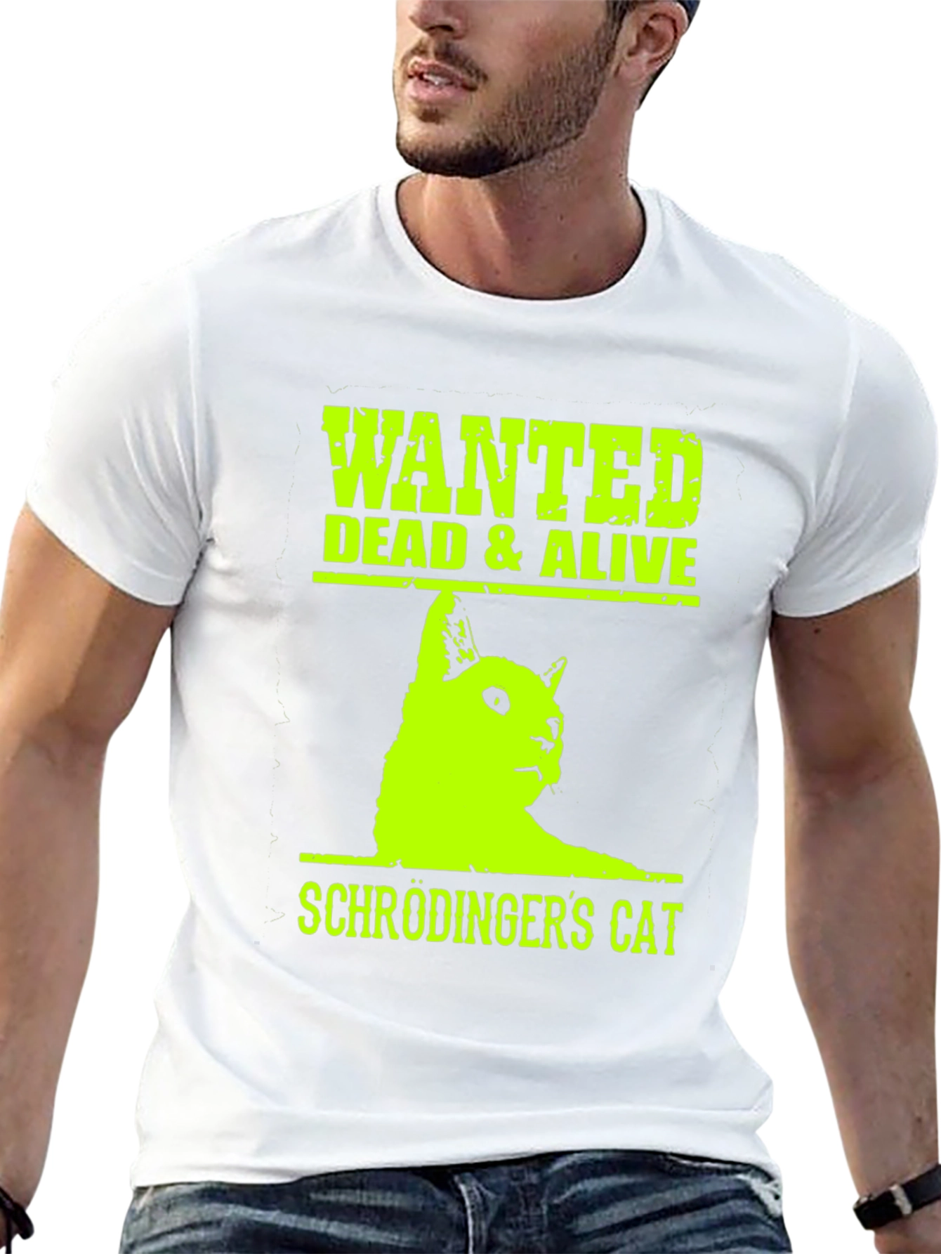 Schrödingers Cat Wanted Tee - Dead & Alive T-Shirt
