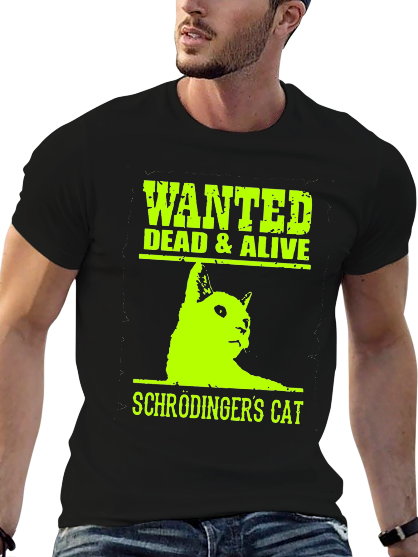 Schrödingers Cat Wanted Tee - Dead & Alive T-Shirt