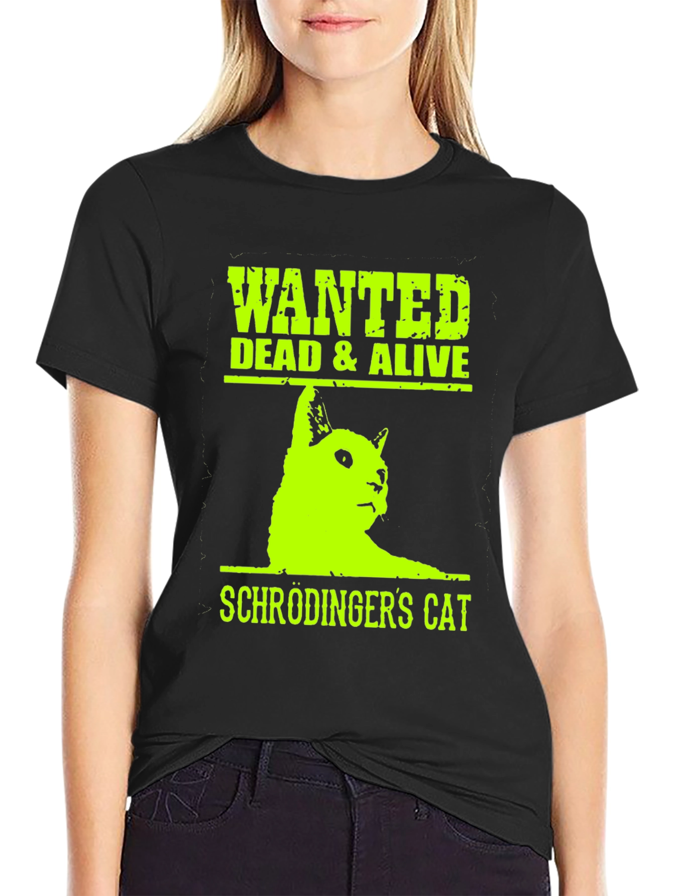 Schrödingers Cat Wanted Tee - Dead & Alive T-Shirt
