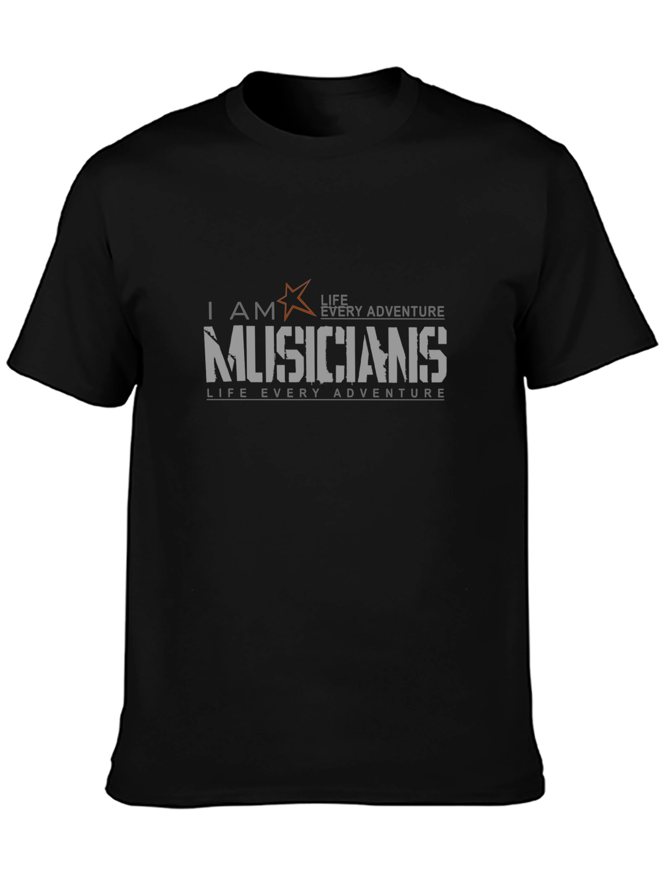 Musicians Life Adventure Black T-Shirt