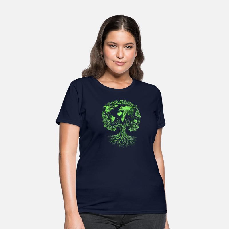 Earth Day World Map Tree Pro Environment Plant