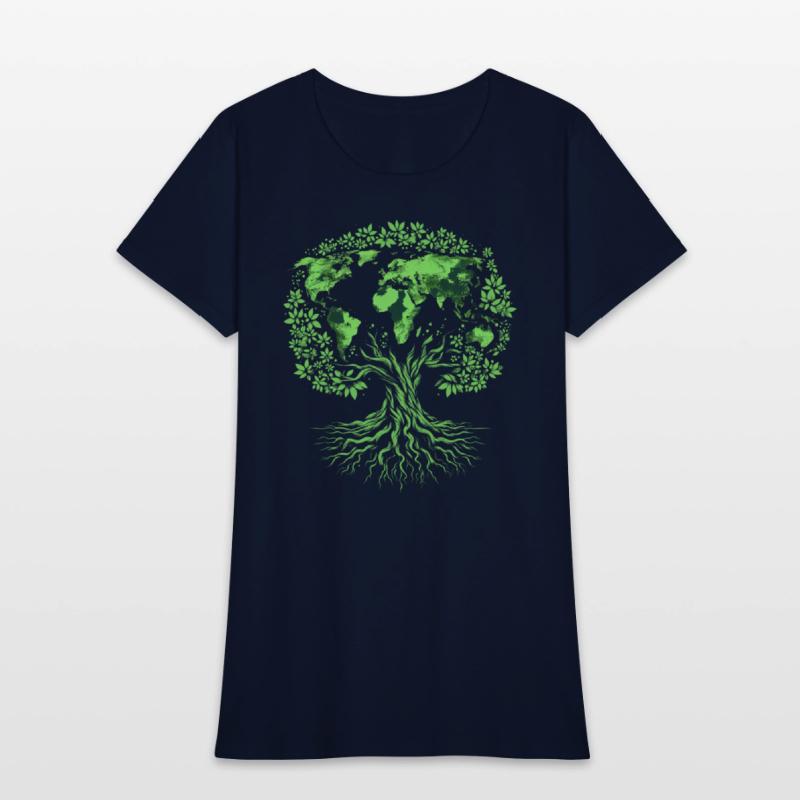 Earth Day World Map Tree Pro Environment Plant