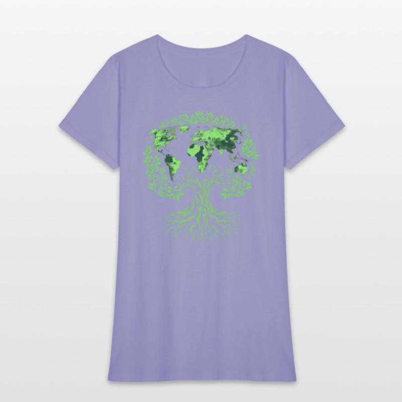 Earth Day World Map Tree Pro Environment Plant