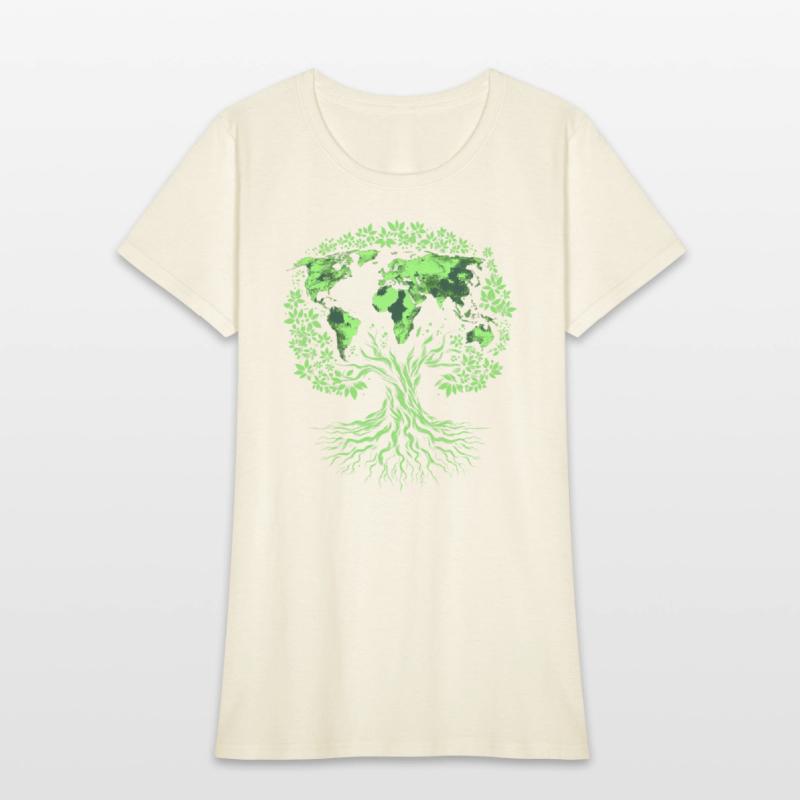 Earth Day World Map Tree Pro Environment Plant