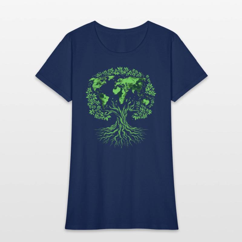 Earth Day World Map Tree Pro Environment Plant