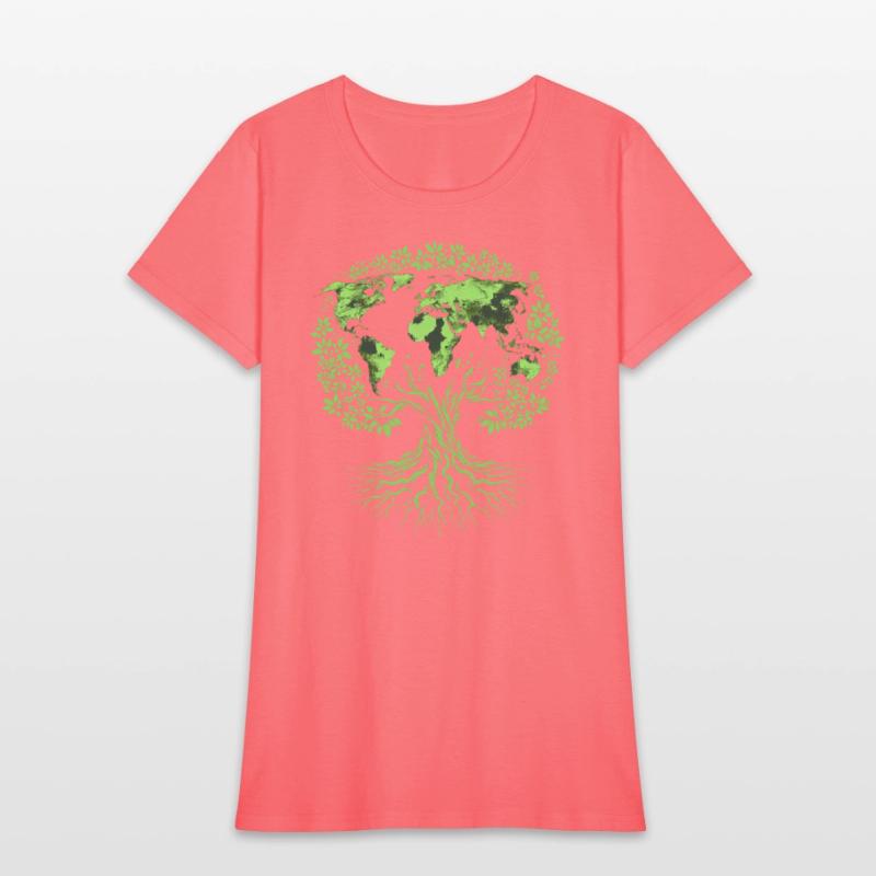 Earth Day World Map Tree Pro Environment Plant