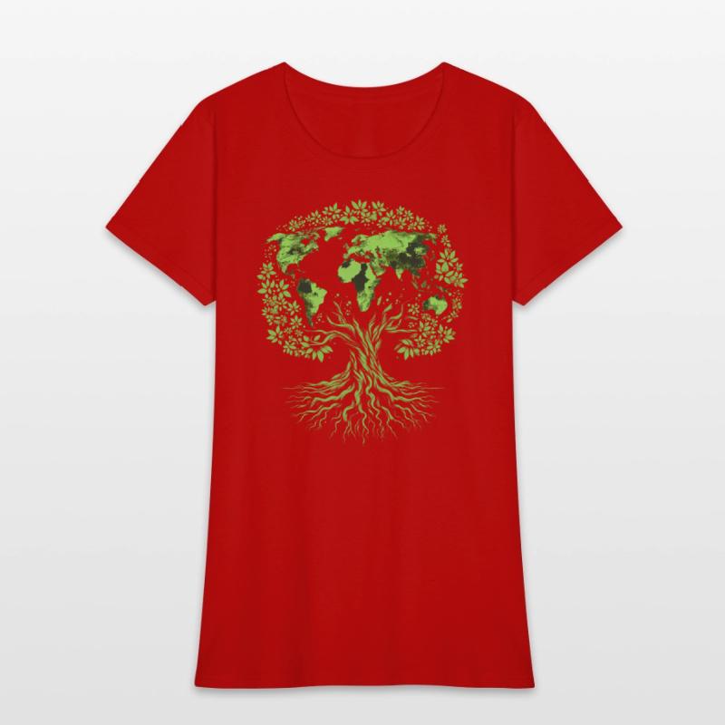 Earth Day World Map Tree Pro Environment Plant