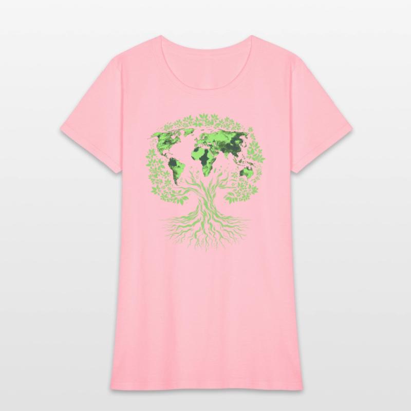 Earth Day World Map Tree Pro Environment Plant