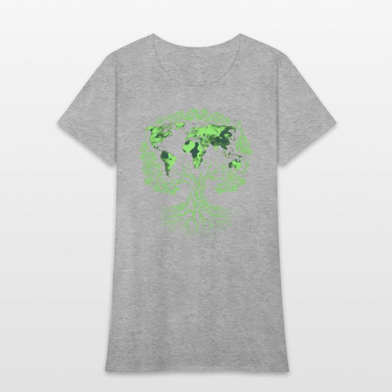 Earth Day World Map Tree Pro Environment Plant