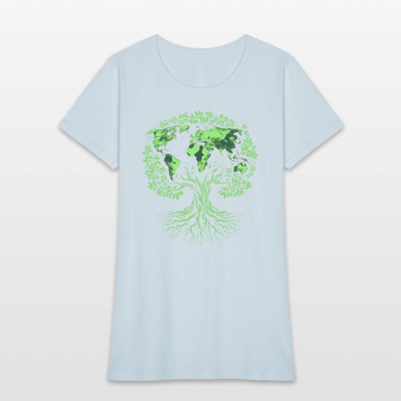 Earth Day World Map Tree Pro Environment Plant