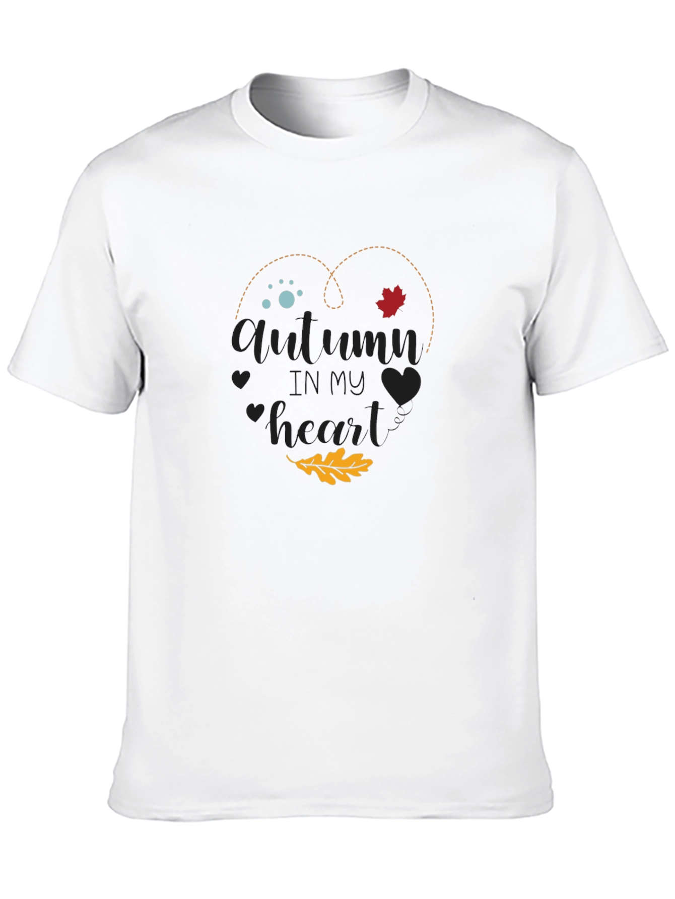 Autumn In My Heart Black T-Shirt