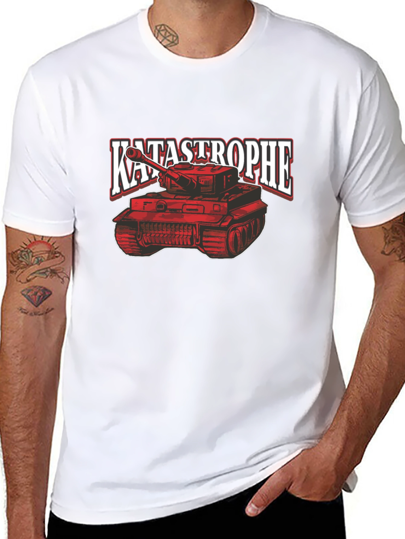 Katastrophe Tank Graphic Tee - Bold Design