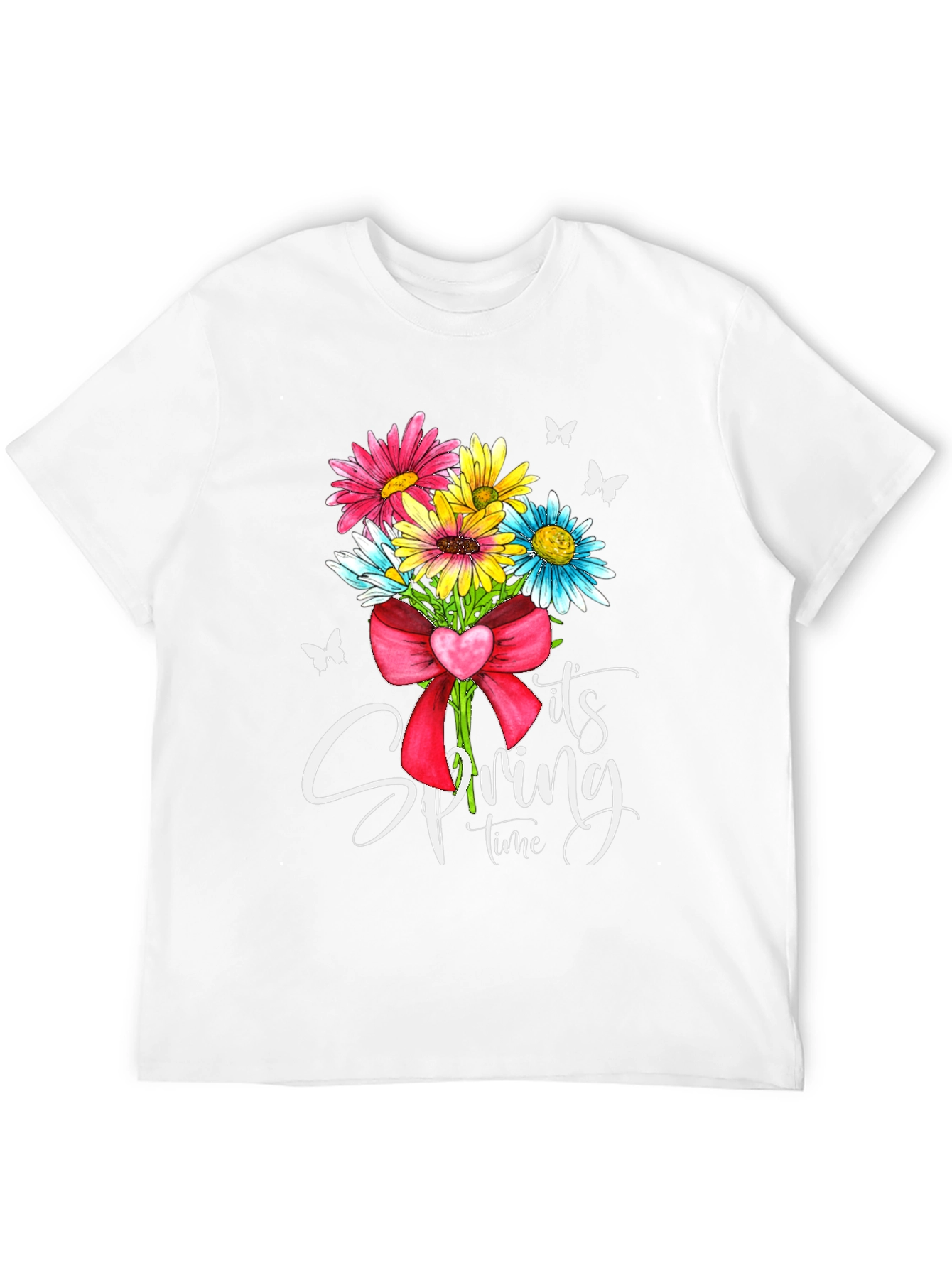 Floral Spring Time Graphic Tee - Black