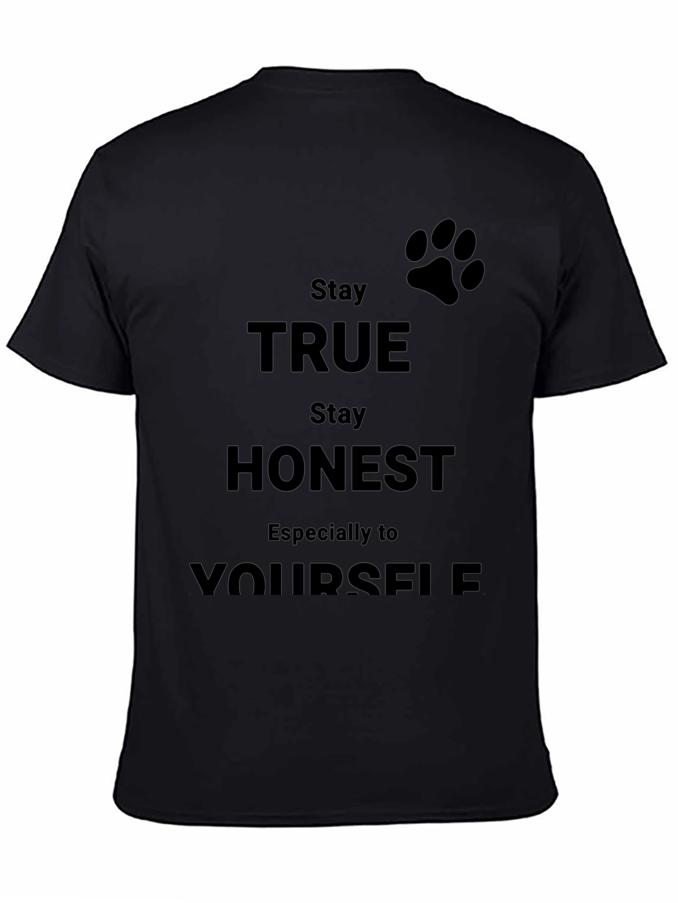Stay True Black Graphic Tee