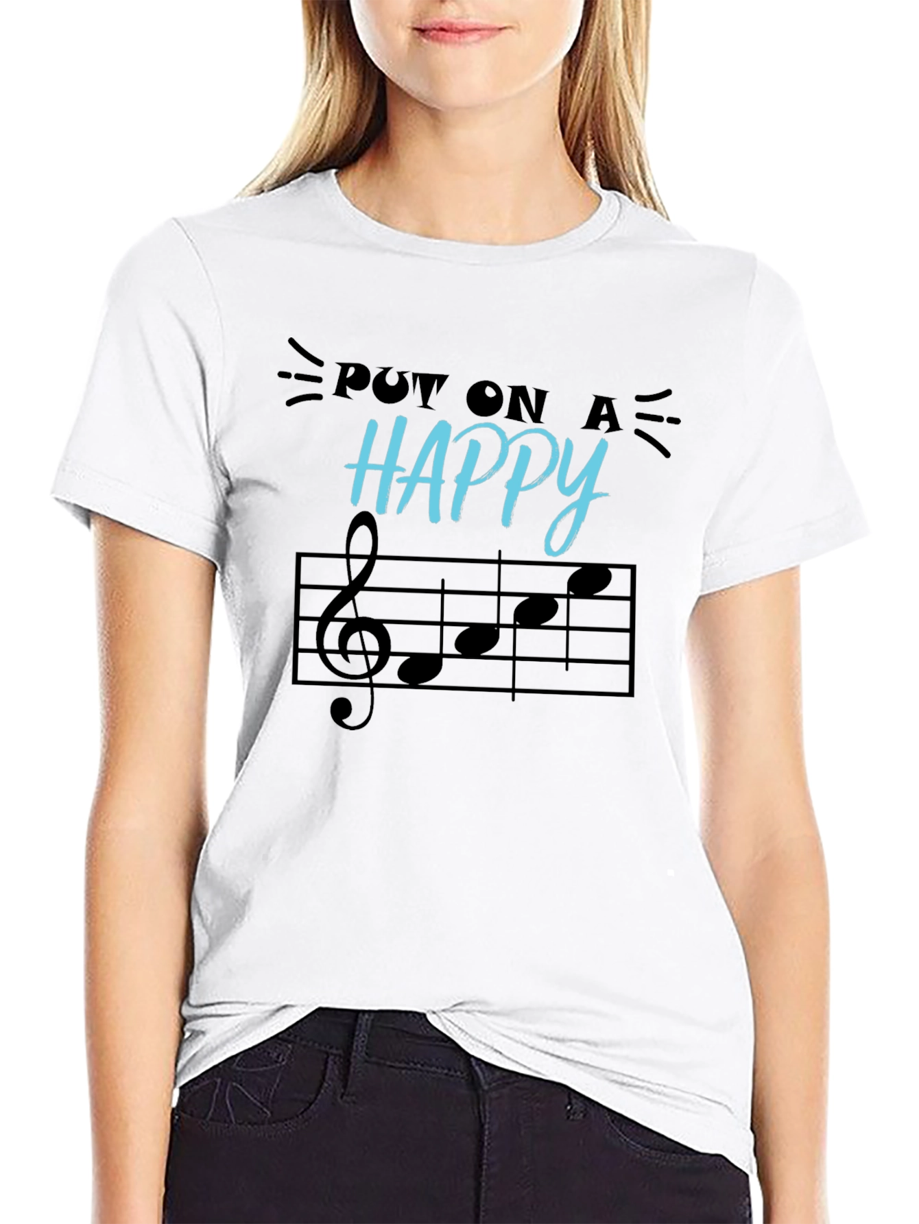 Happy Music Notes Graphic Tee