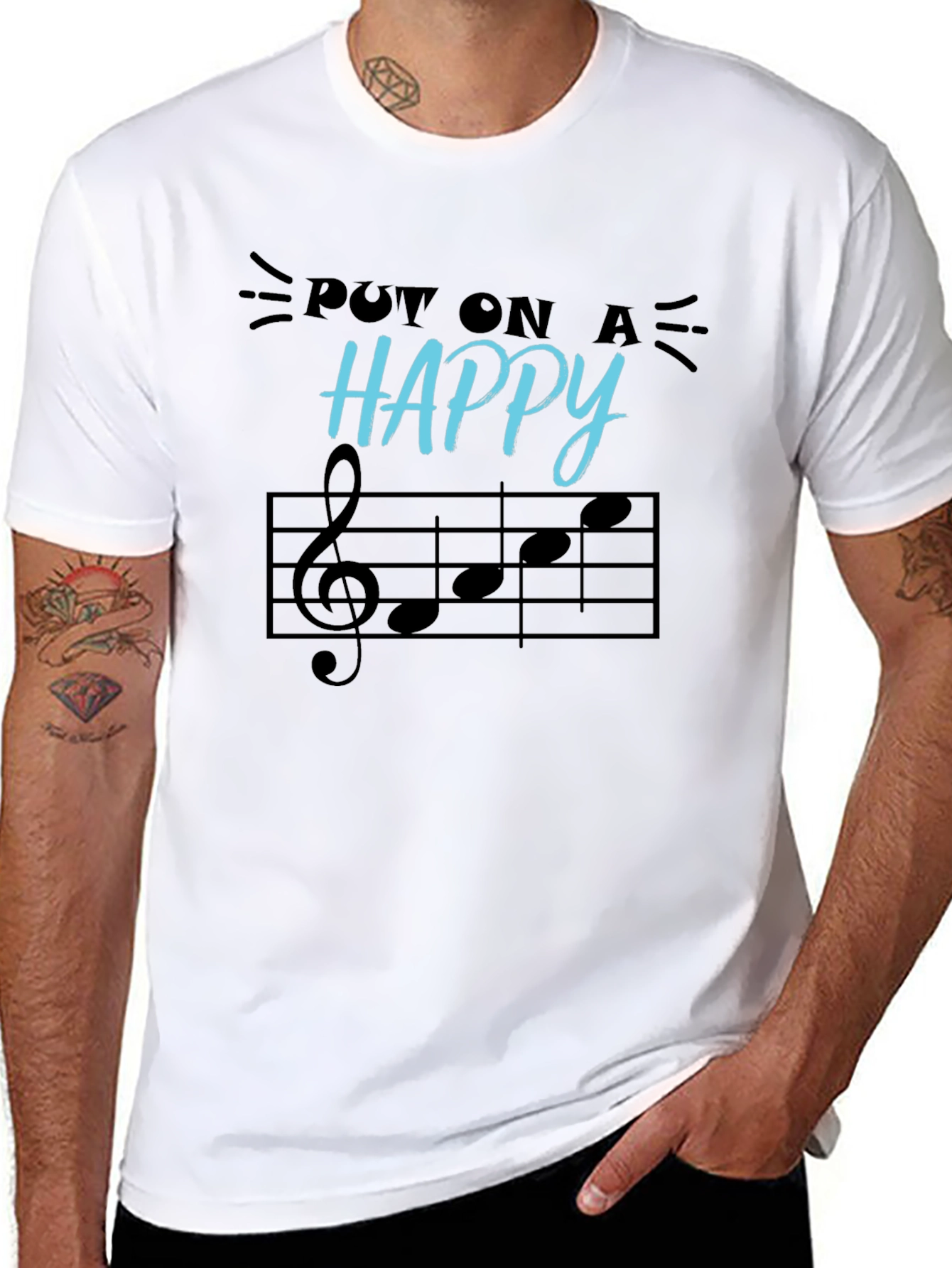 Happy Music Notes Graphic Tee