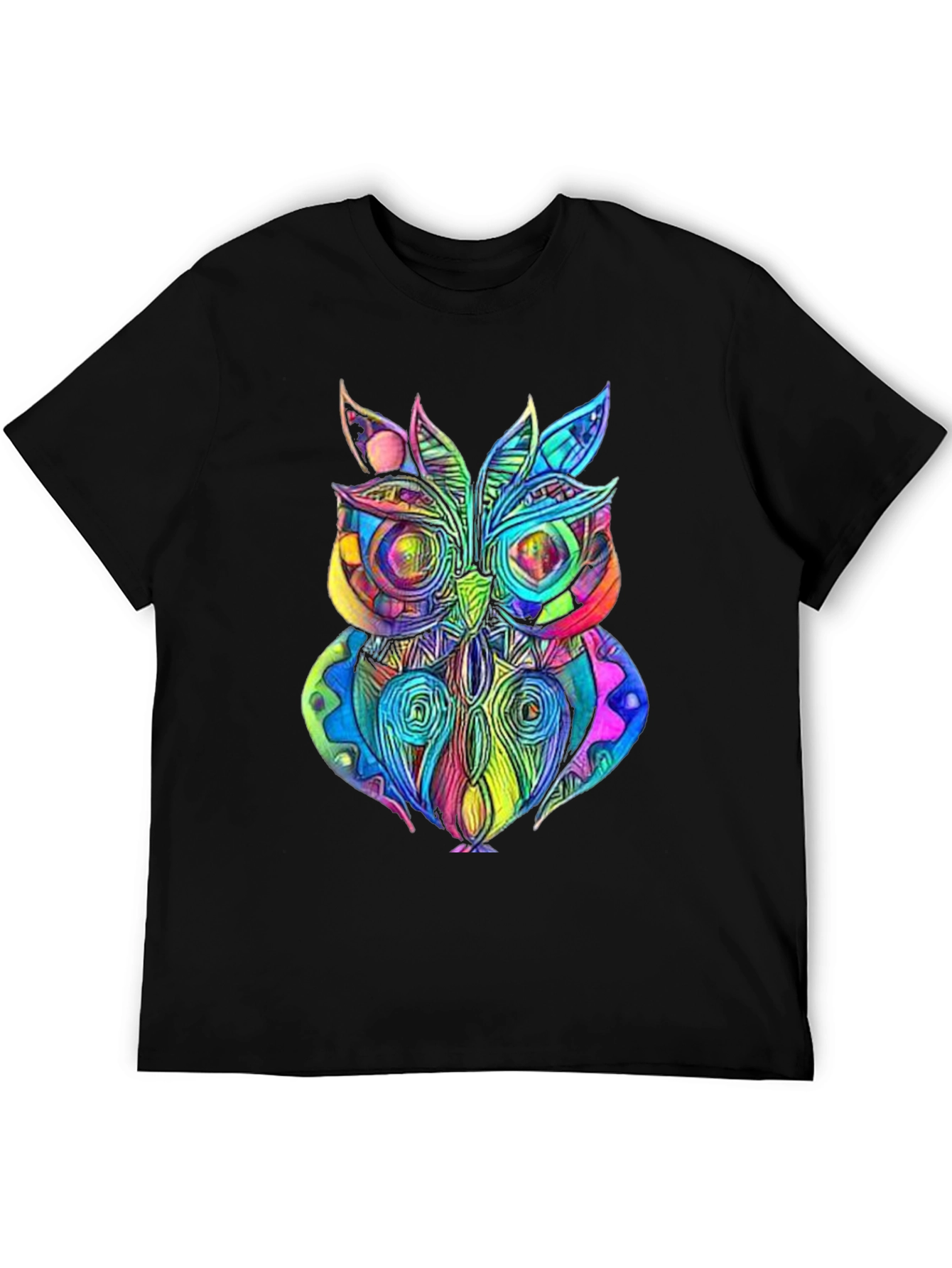 Psychedelic Owl Graphic T-Shirt - Unique Design
