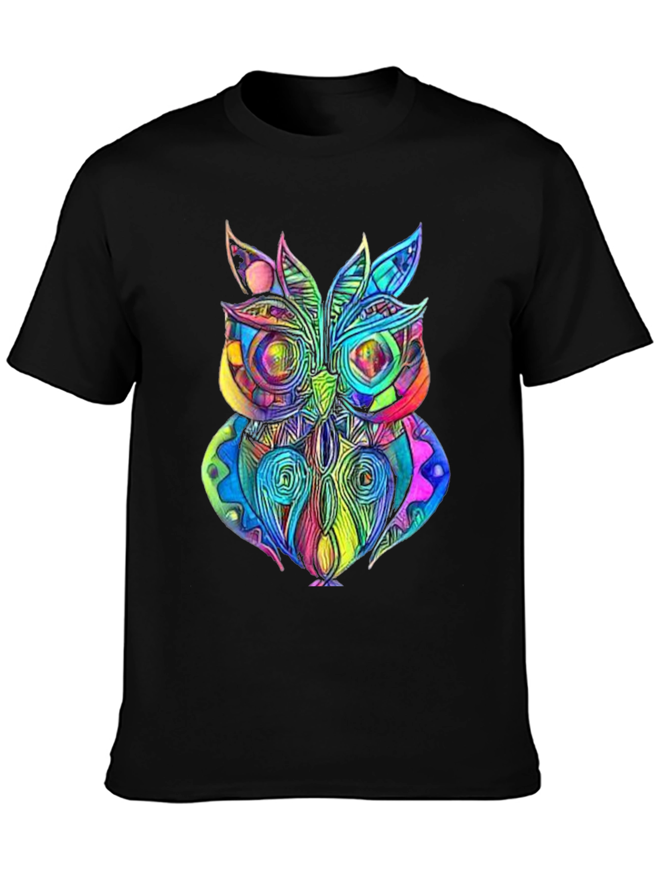 Psychedelic Owl Graphic T-Shirt - Unique Design