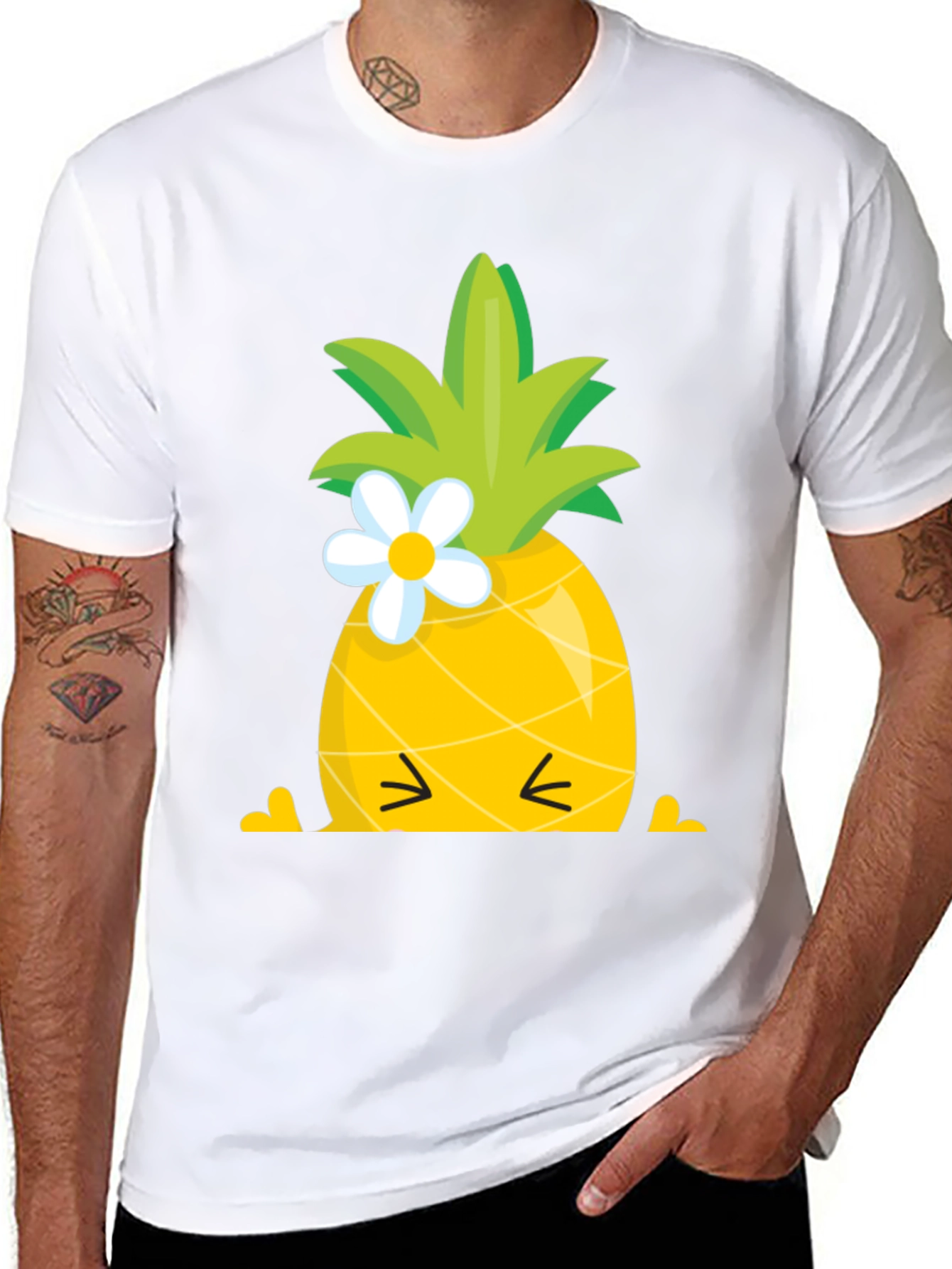 Cute Pineapple Graphic T-Shirt
