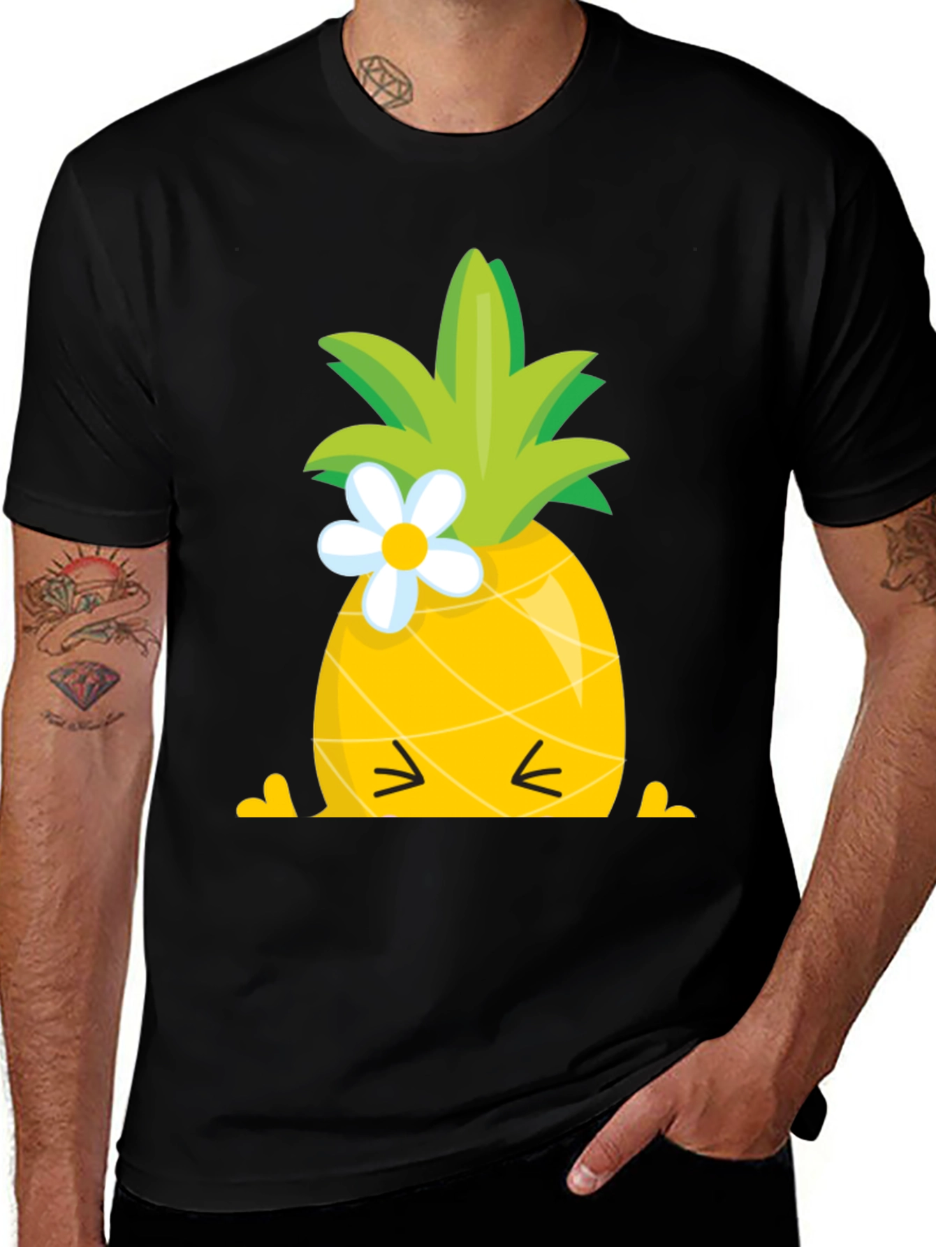 Cute Pineapple Graphic T-Shirt