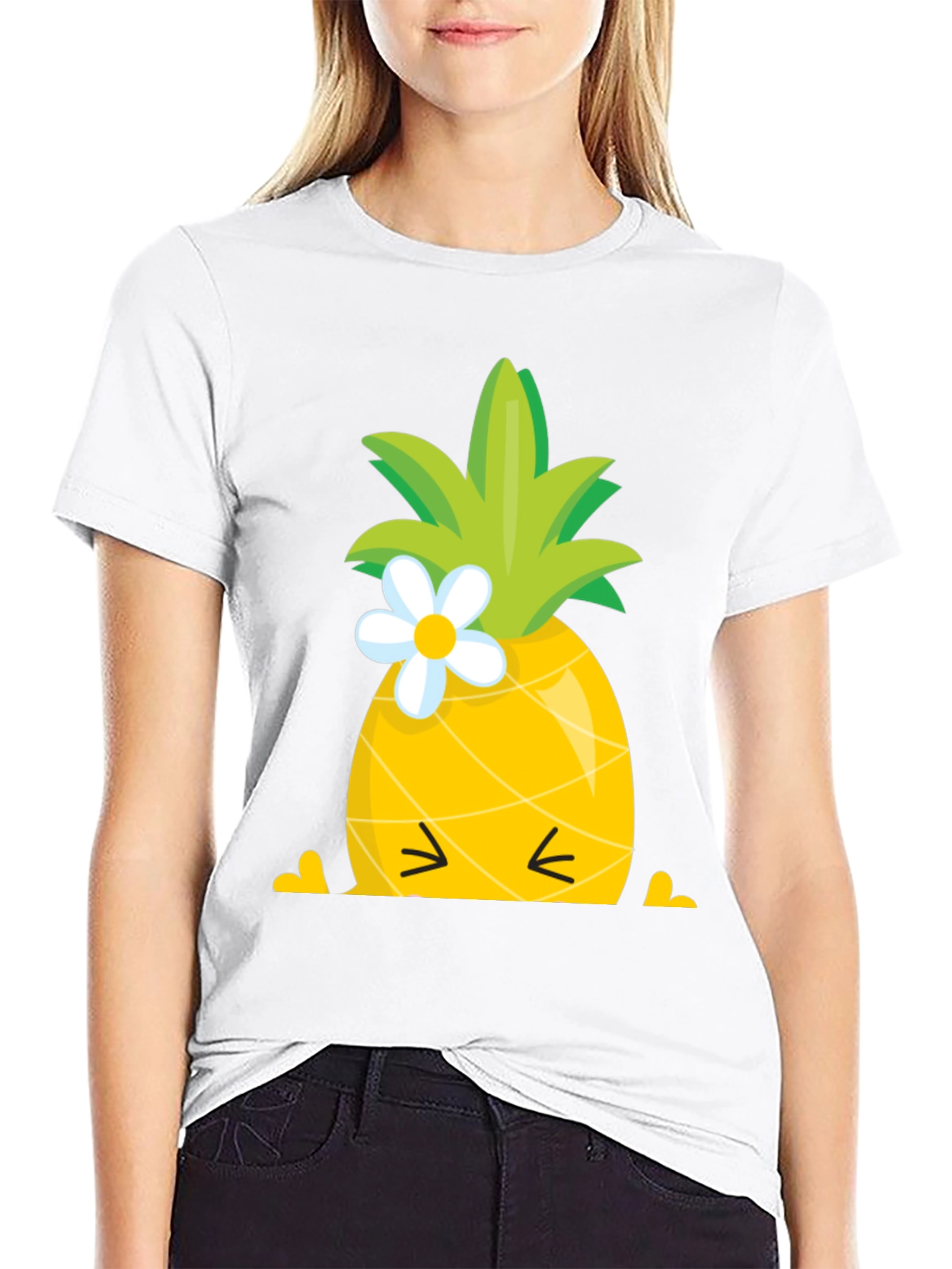 Cute Pineapple Graphic T-Shirt