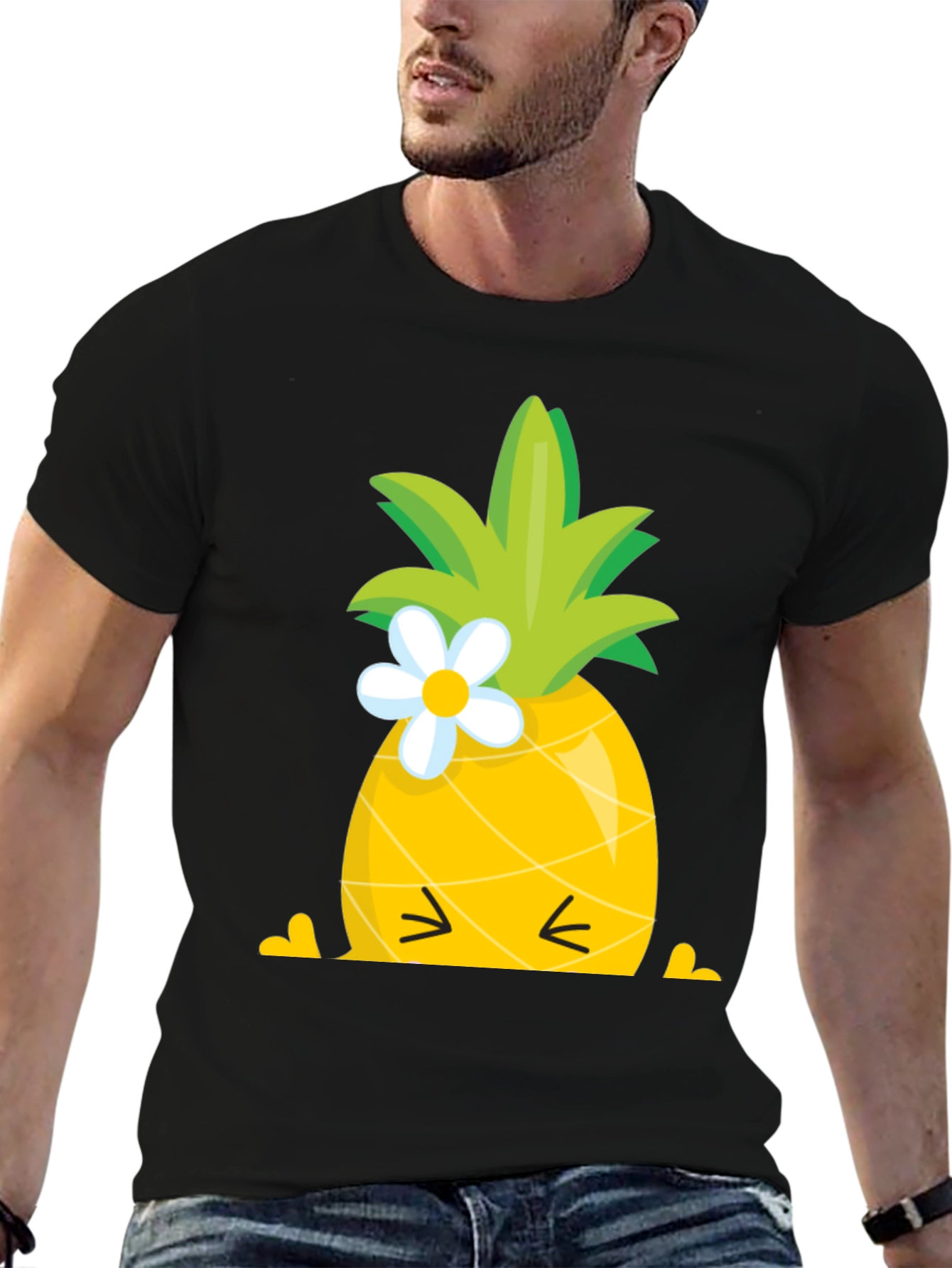 Cute Pineapple Graphic T-Shirt