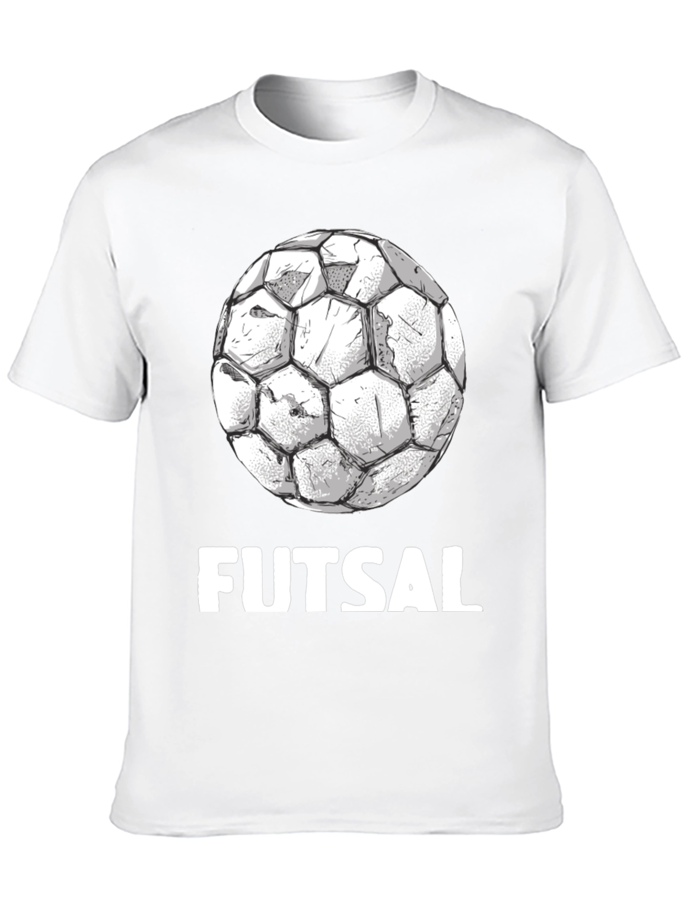 Futsal Graphic Tee - Black Cotton Soccer Shirt