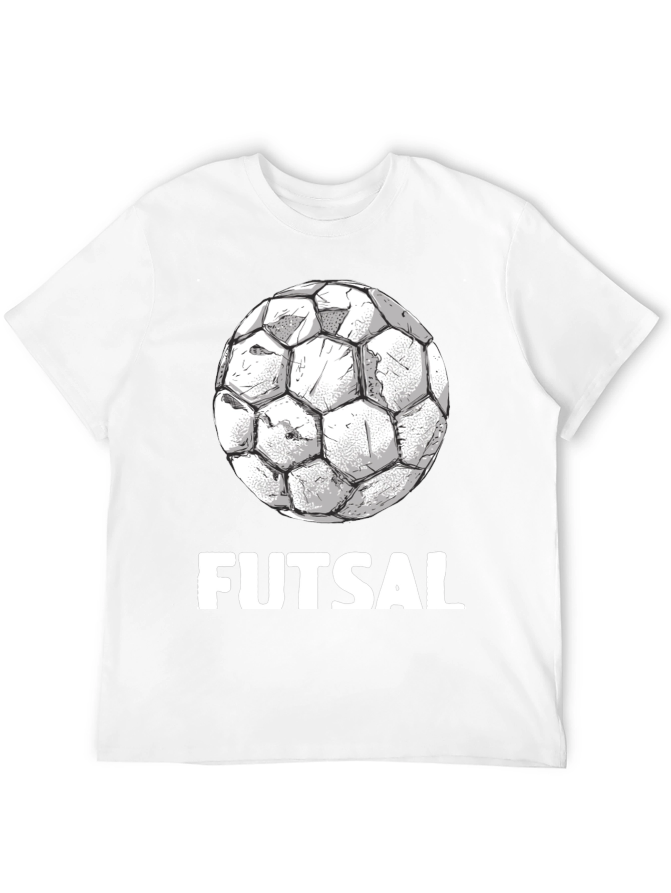 Futsal Graphic Tee - Black Cotton Soccer Shirt