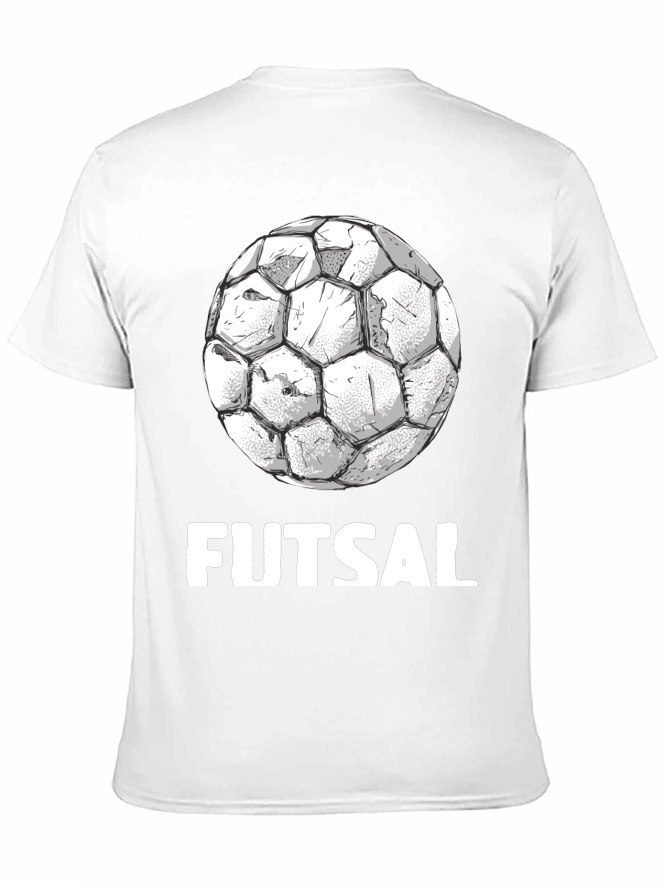Futsal Graphic Tee - Black Cotton Soccer Shirt