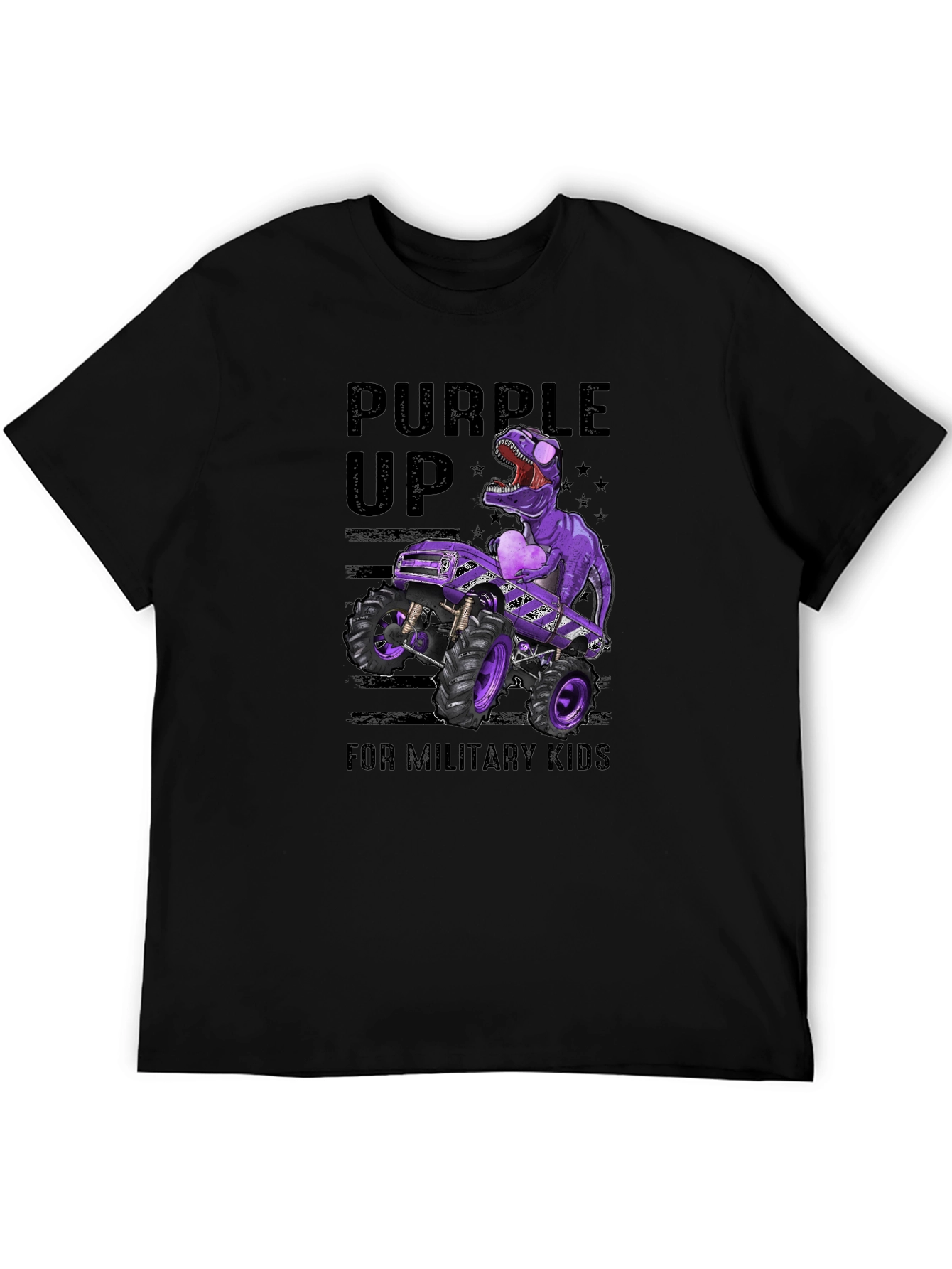 Purple Up Dinosaur Monster Truck T-Shirt
