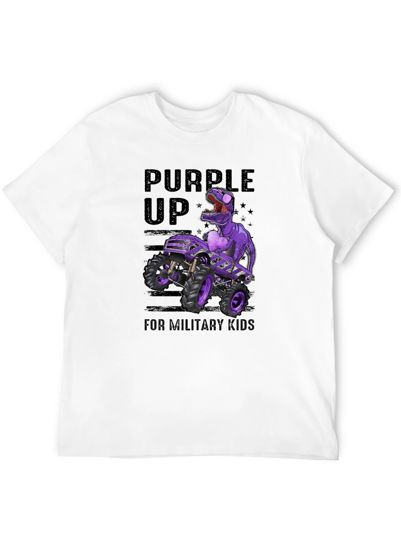 Purple Up Dinosaur Monster Truck T-Shirt